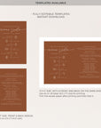 SIENNA Wedding Program Fan Template