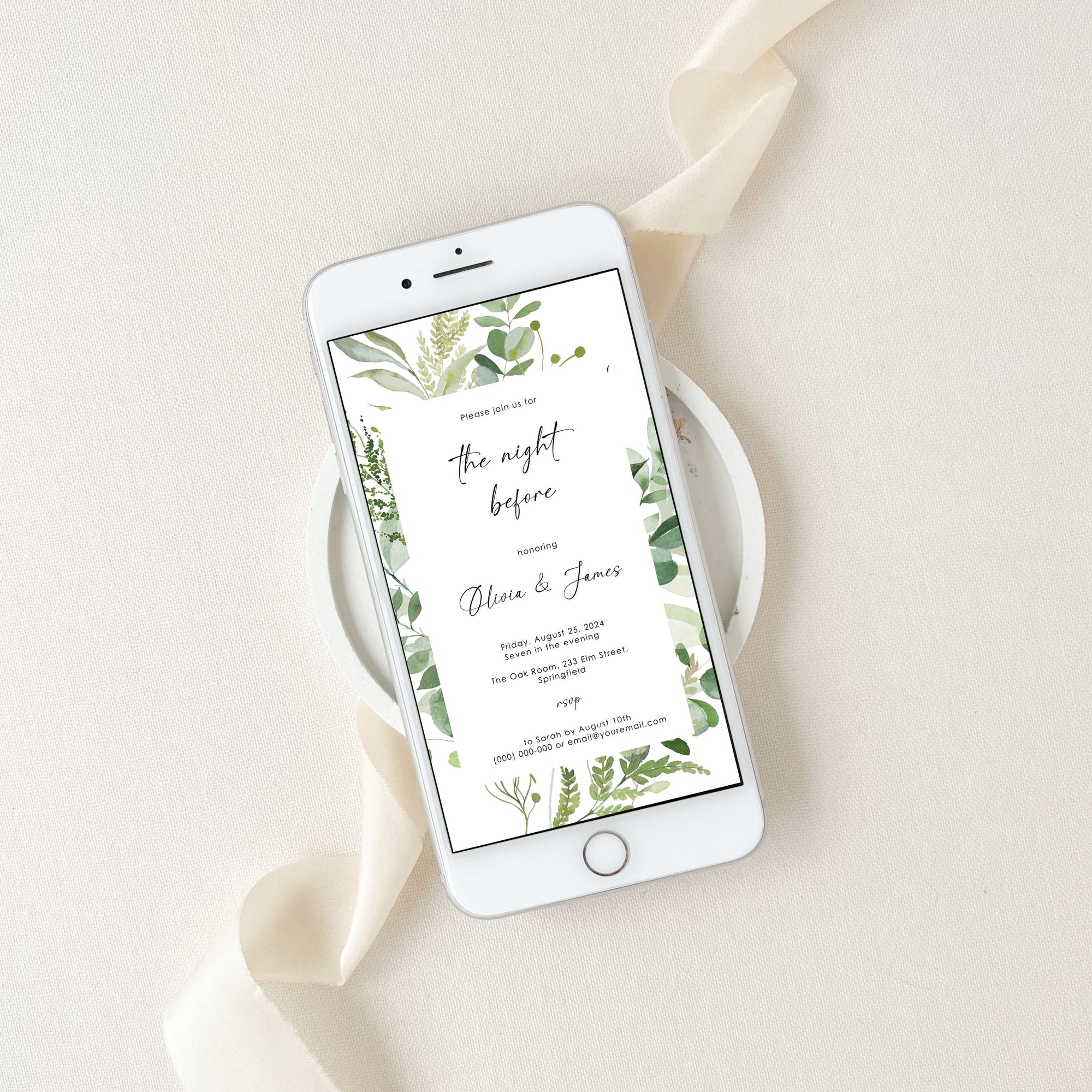 Rustic Rehearsal Dinner Digital Invitation