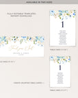 AZZURRA wedding Seating Cards Template