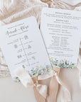 FLORA Rustic Wedding Fan Program Template