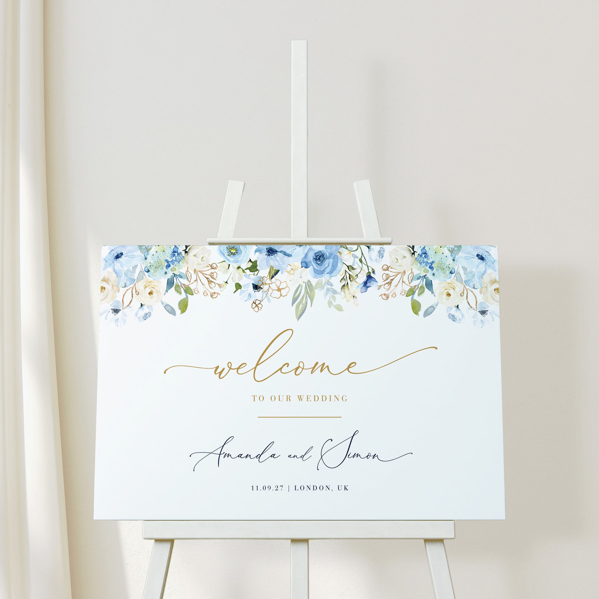 AZZURRA Wedding Ceremony Sign Template