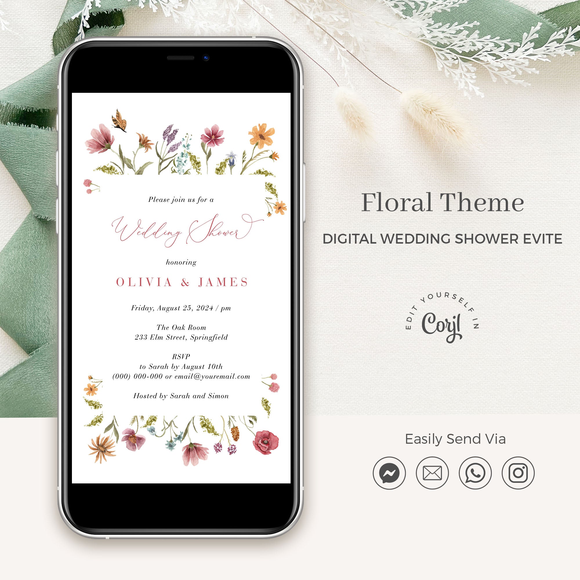 APRIL Couples Wedding Shower Invitation Evite