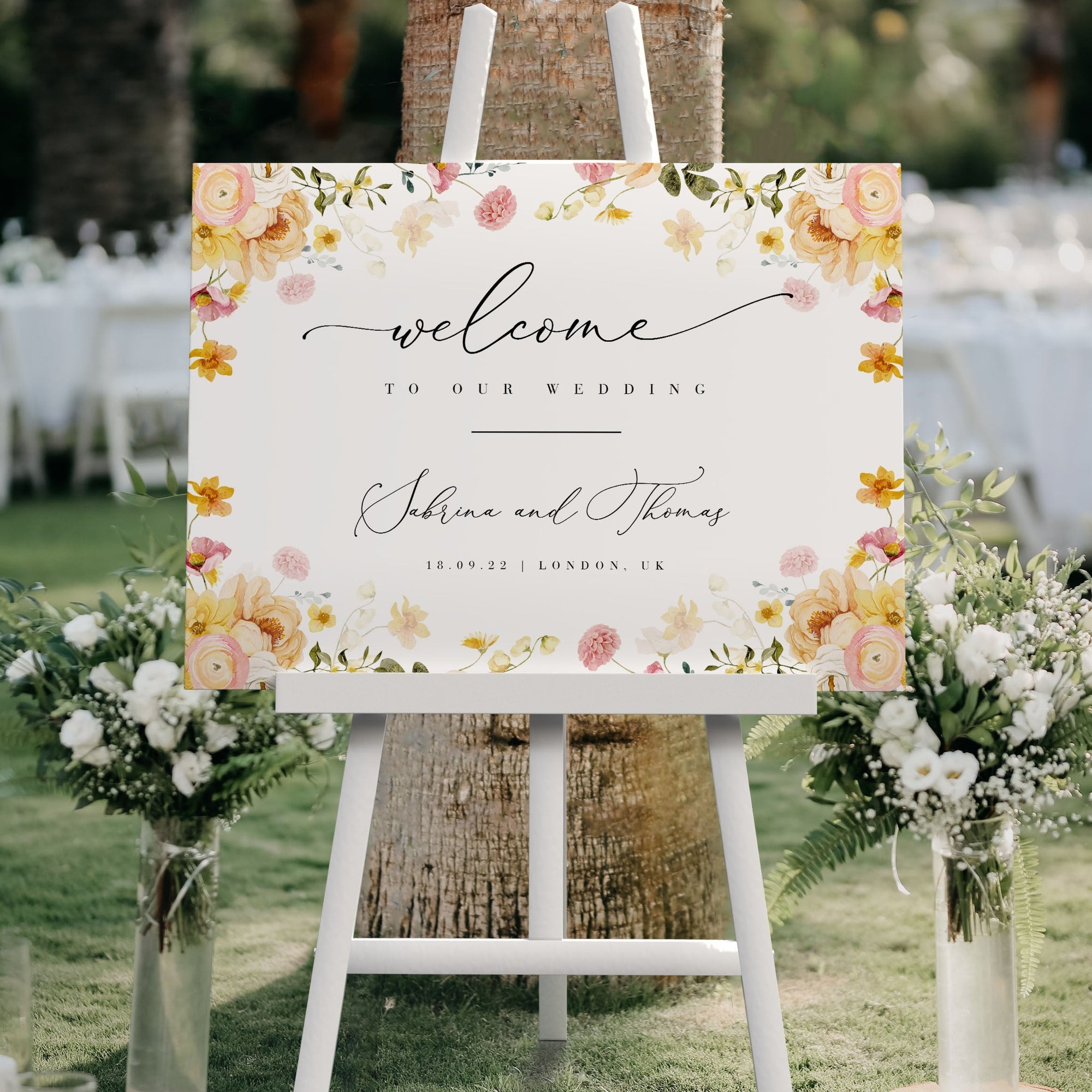 JUNE Wedding Welcome Sign Template