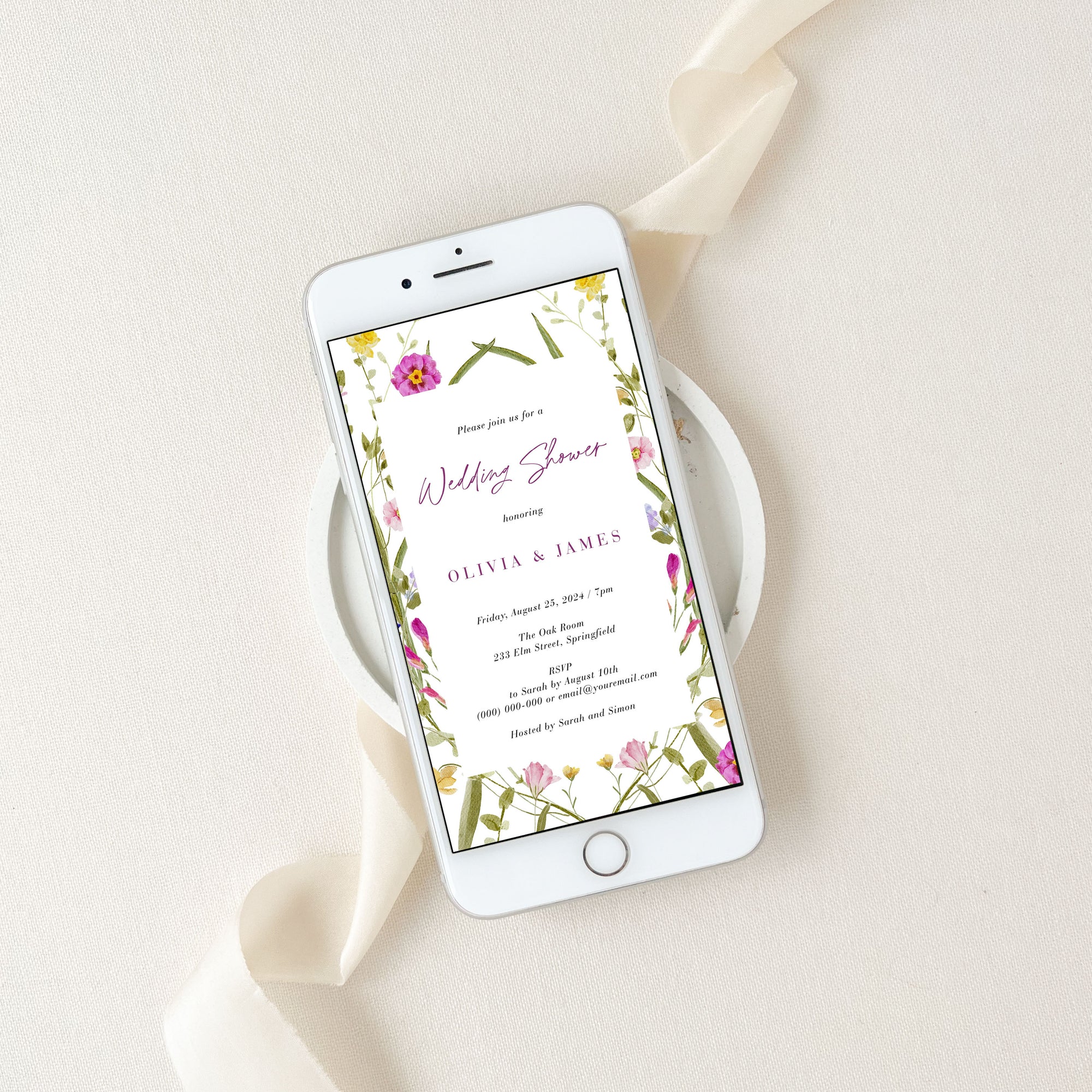 CLOE Floral Wedding Shower Invitation Evite