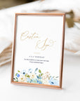 AZZURRA Small Wedding Sign Template