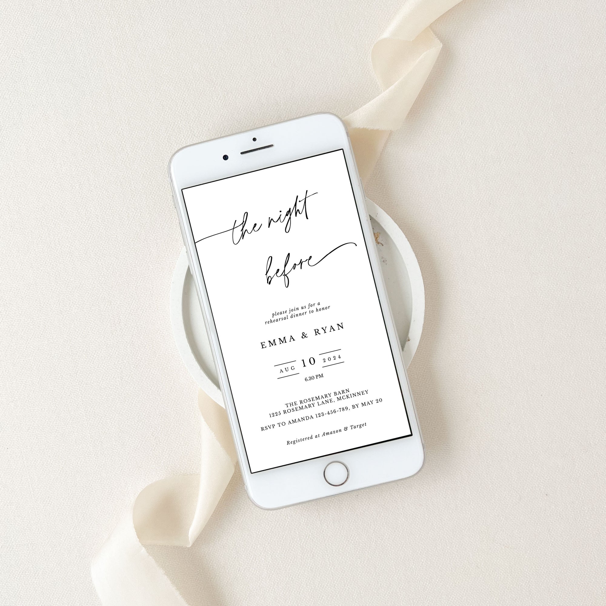 LAURA Rehearsal Dinner Digital Invitation