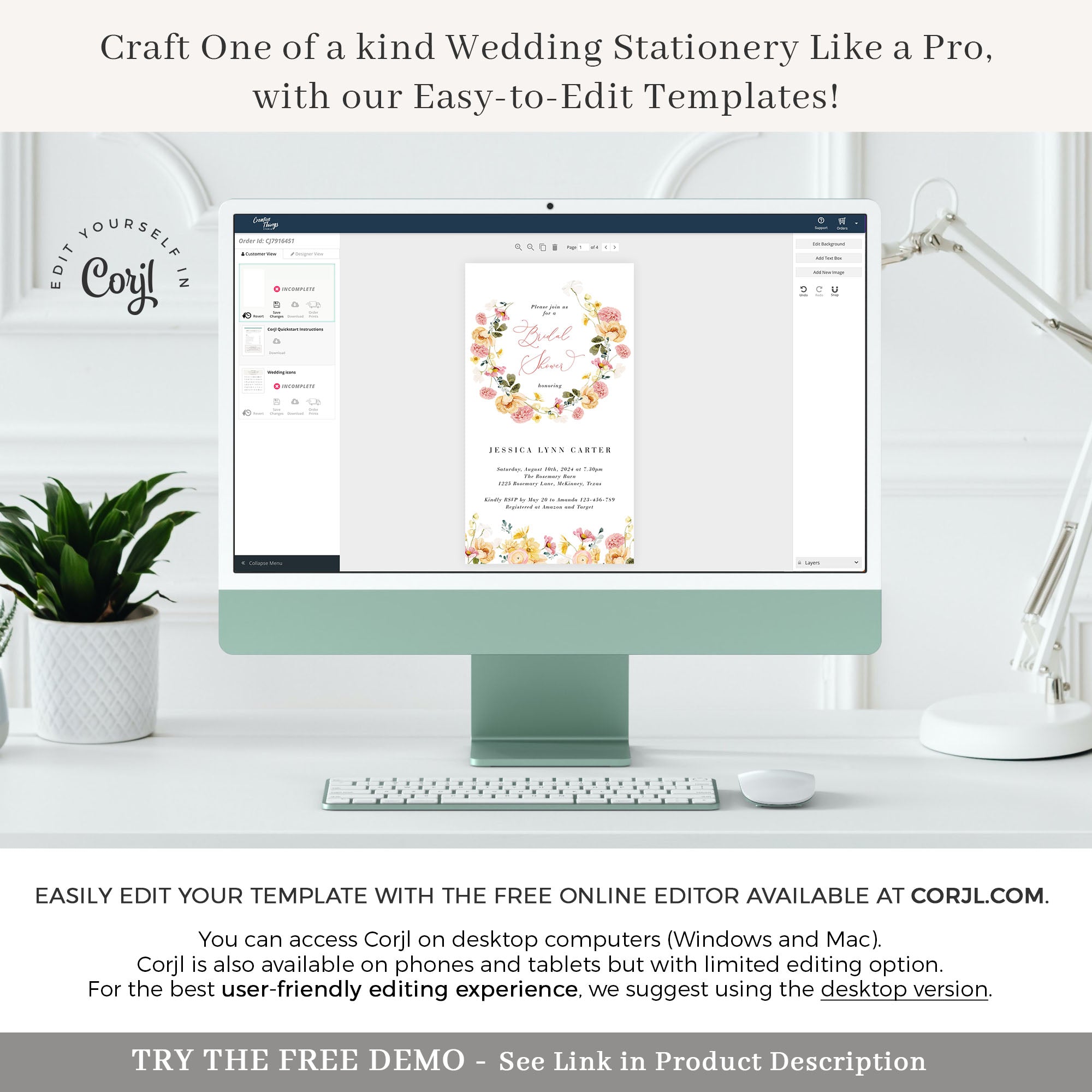 JUNE Bridal Invites Shower Evite