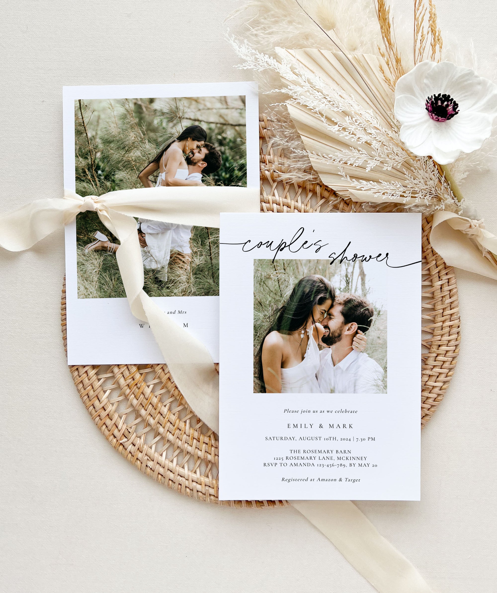 ELLA Couples Wedding Shower Invitation With Photo