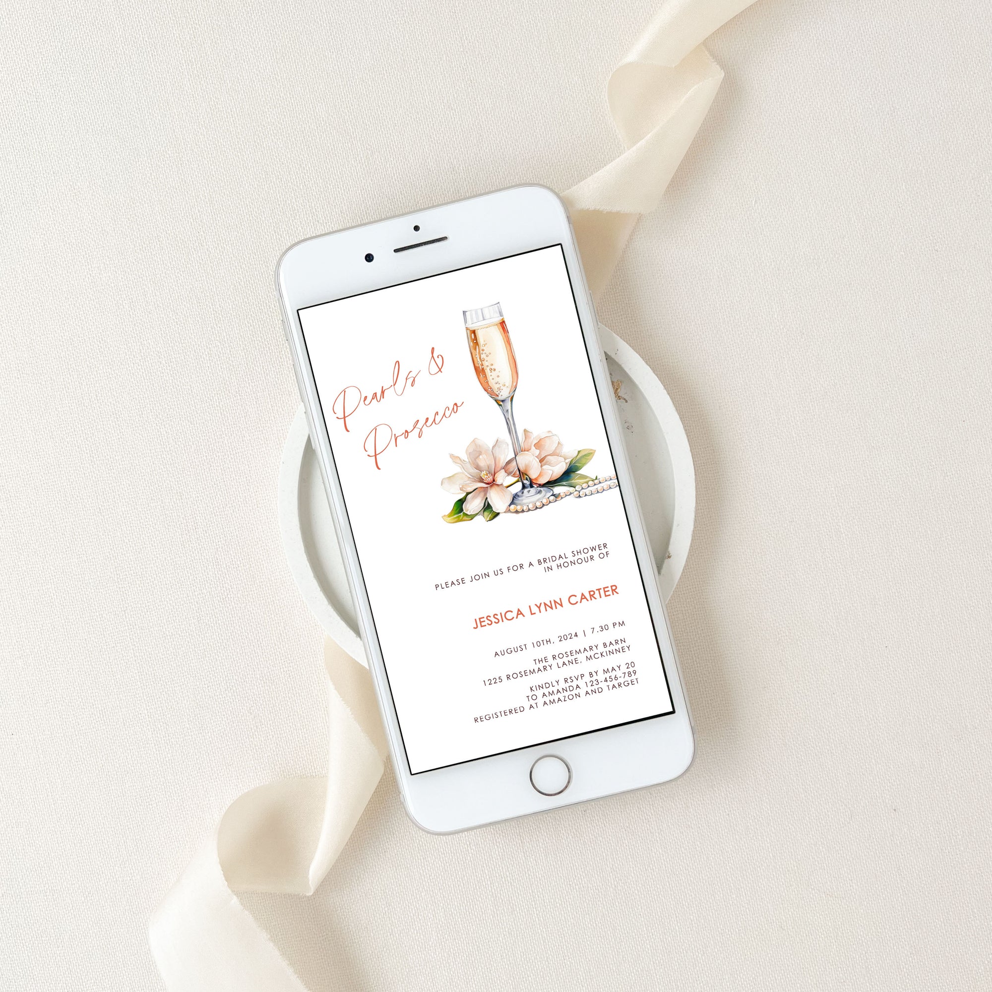 Champagne Brunch Bridal Shower Invitation Evite