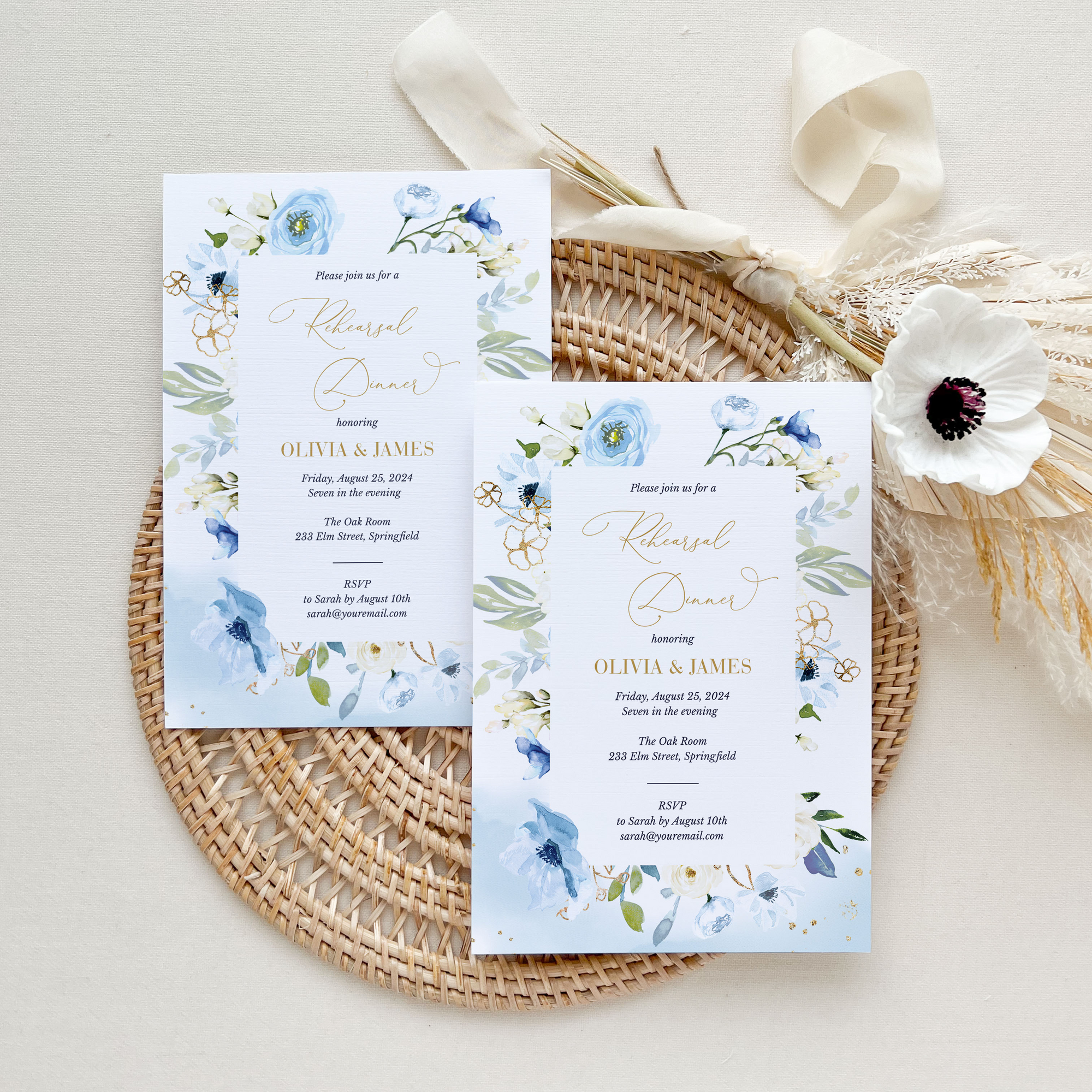 AZZURRA Wedding Rehearsal Invitation Template