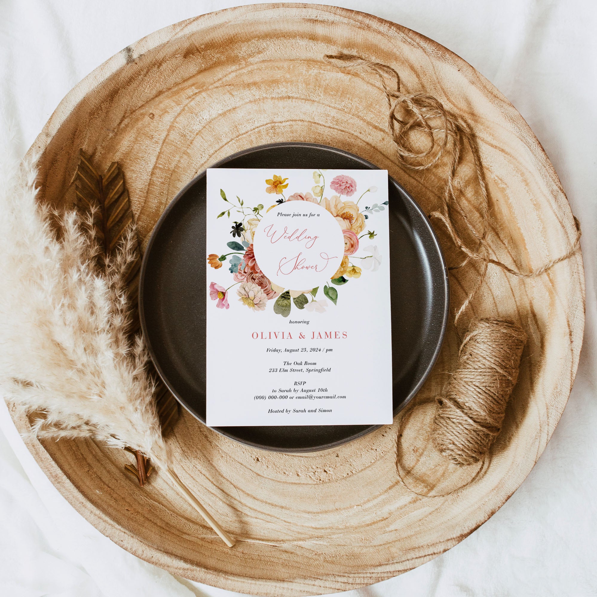JUNE Wedding Shower Invitation Template