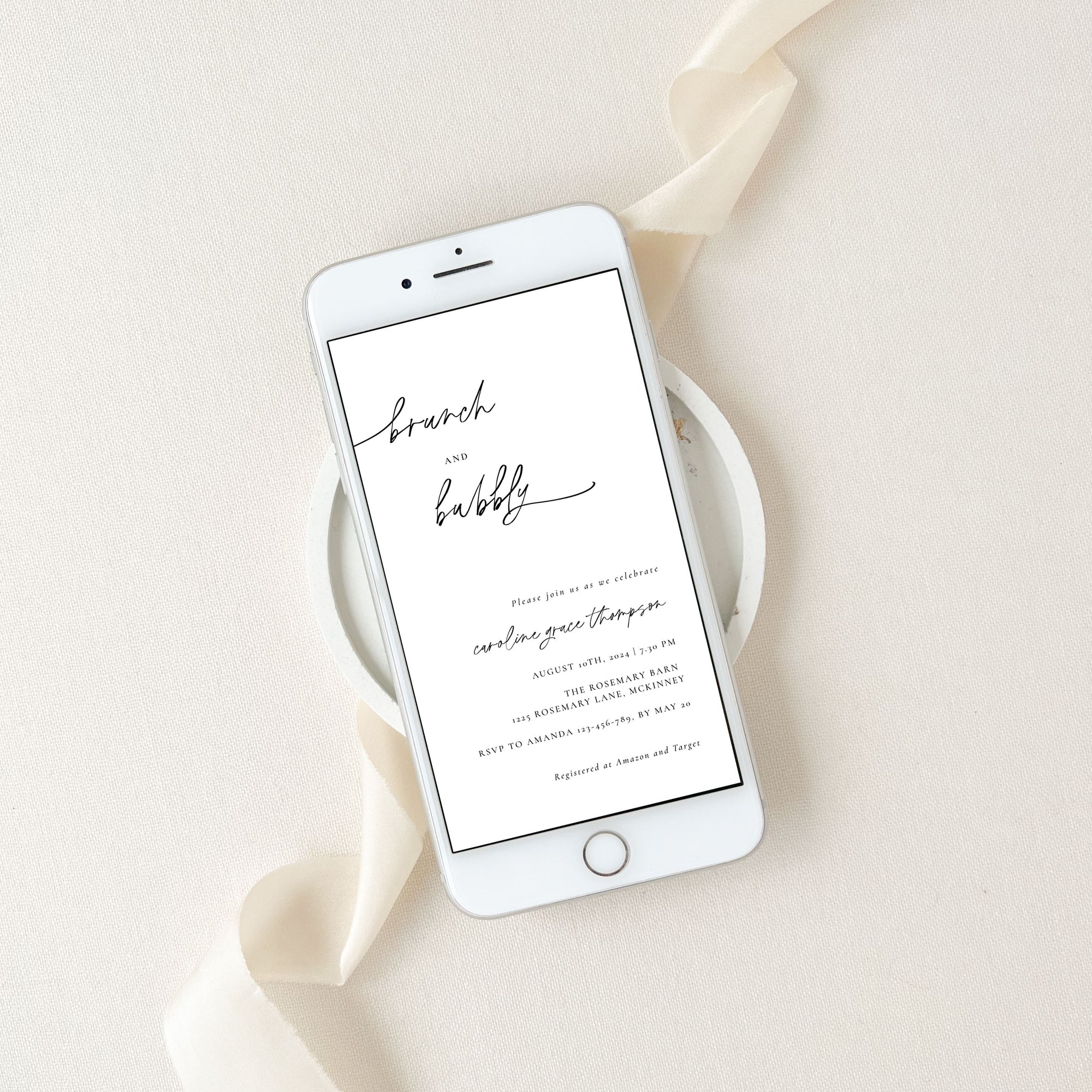 Bridal Shower Brunch and Bubbly Card