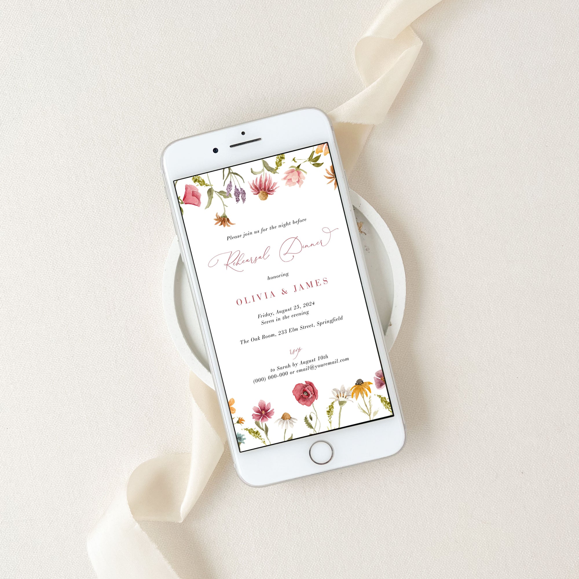 APRIL Digital Invite to Rehearsal Dinner