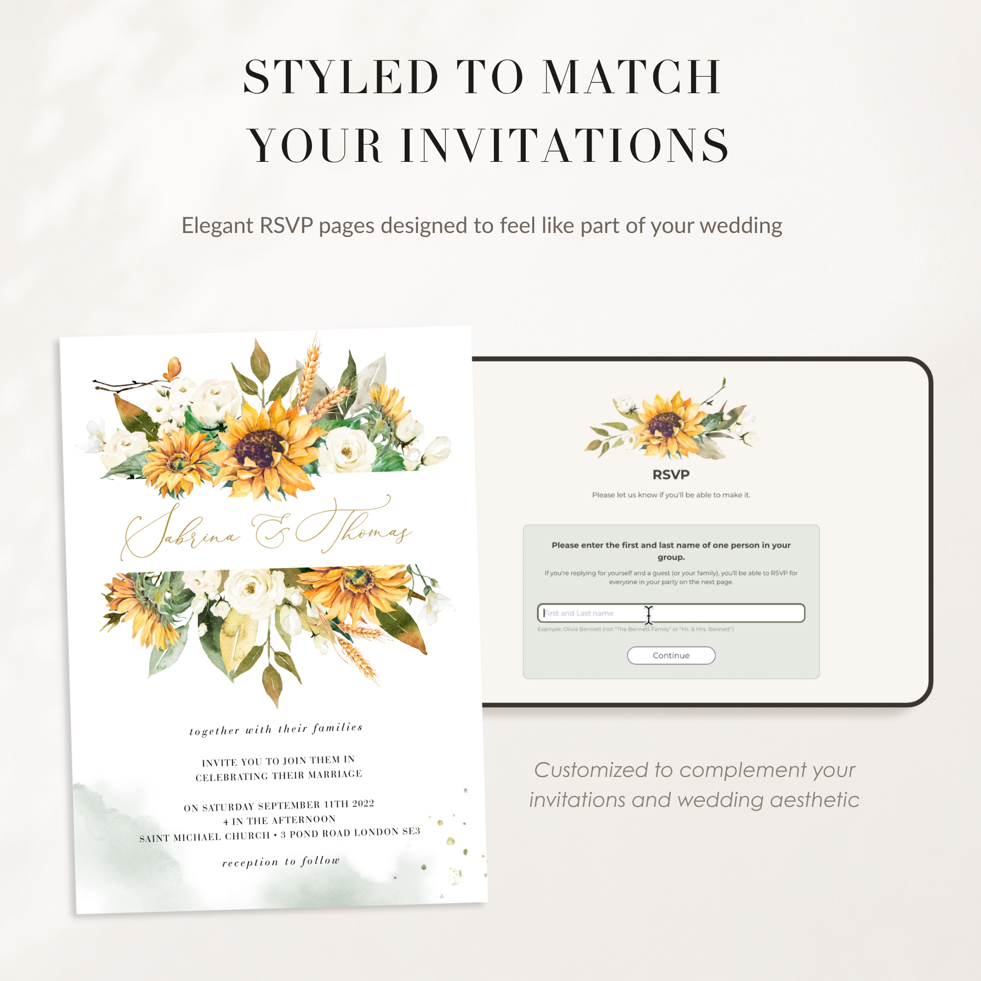 Online Wedding RSVP Page — Collect &amp; Track Guest Replies | Creativite