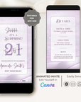 VIBE Birthday Invitation Video Purple