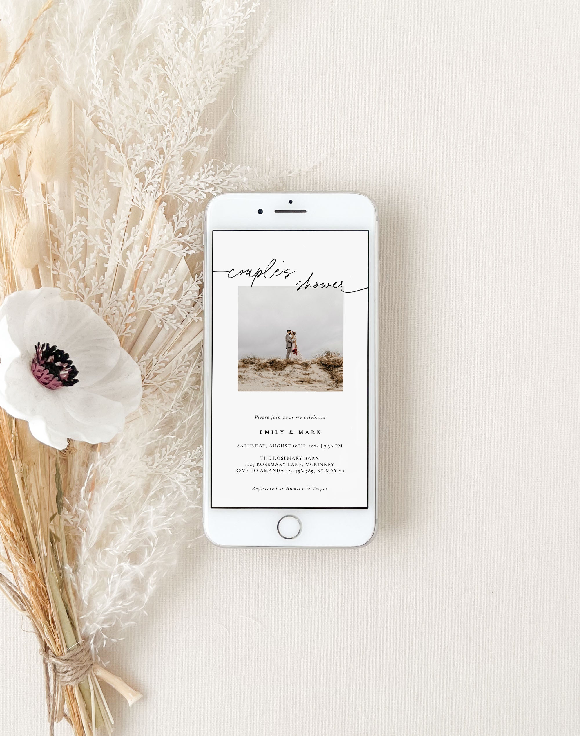 ELLA Couples Wedding Shower Invitation With Photo