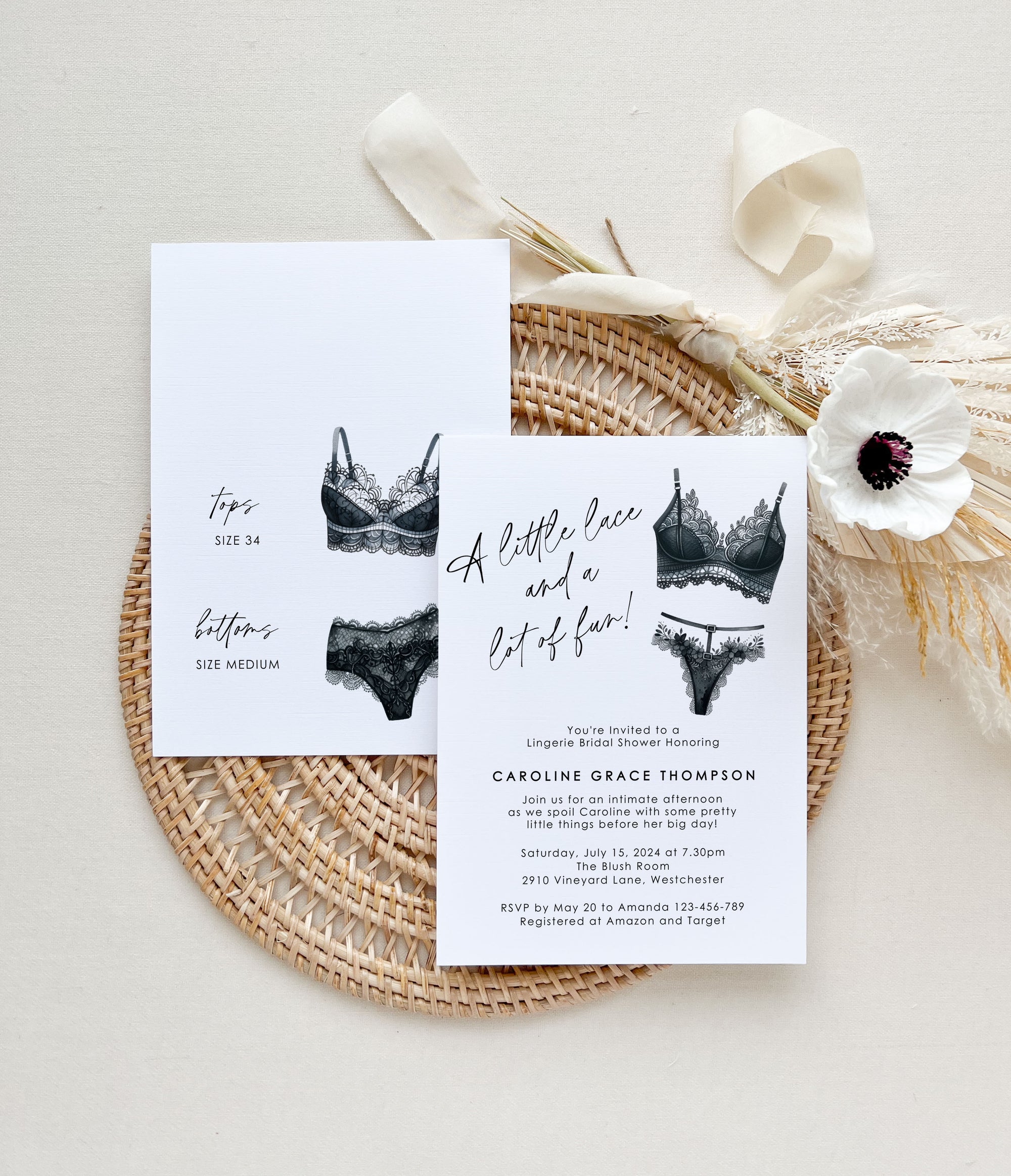 Lingerie Shower Invitation Template