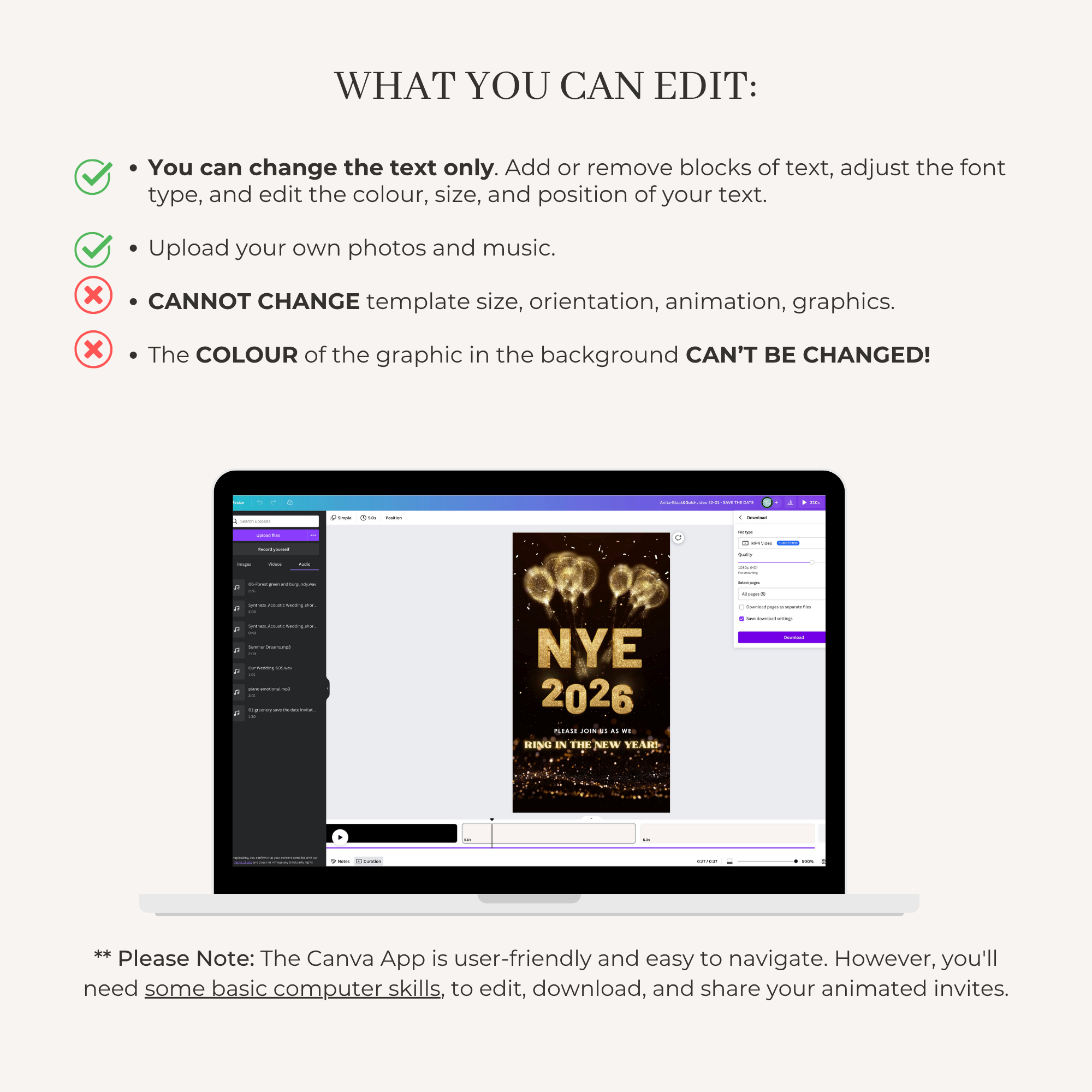 New Year&#39;s Eve Invitation Video