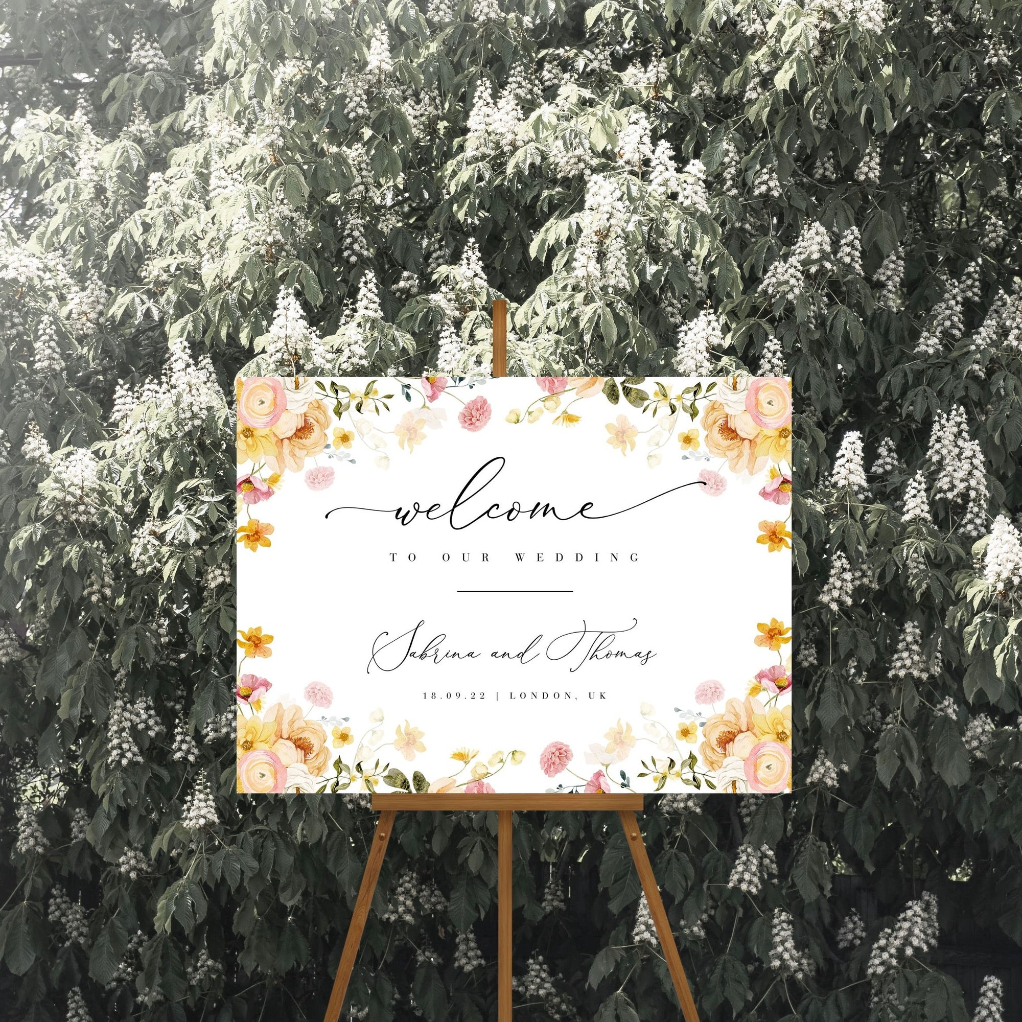 JUNE Wedding Welcome Sign Template