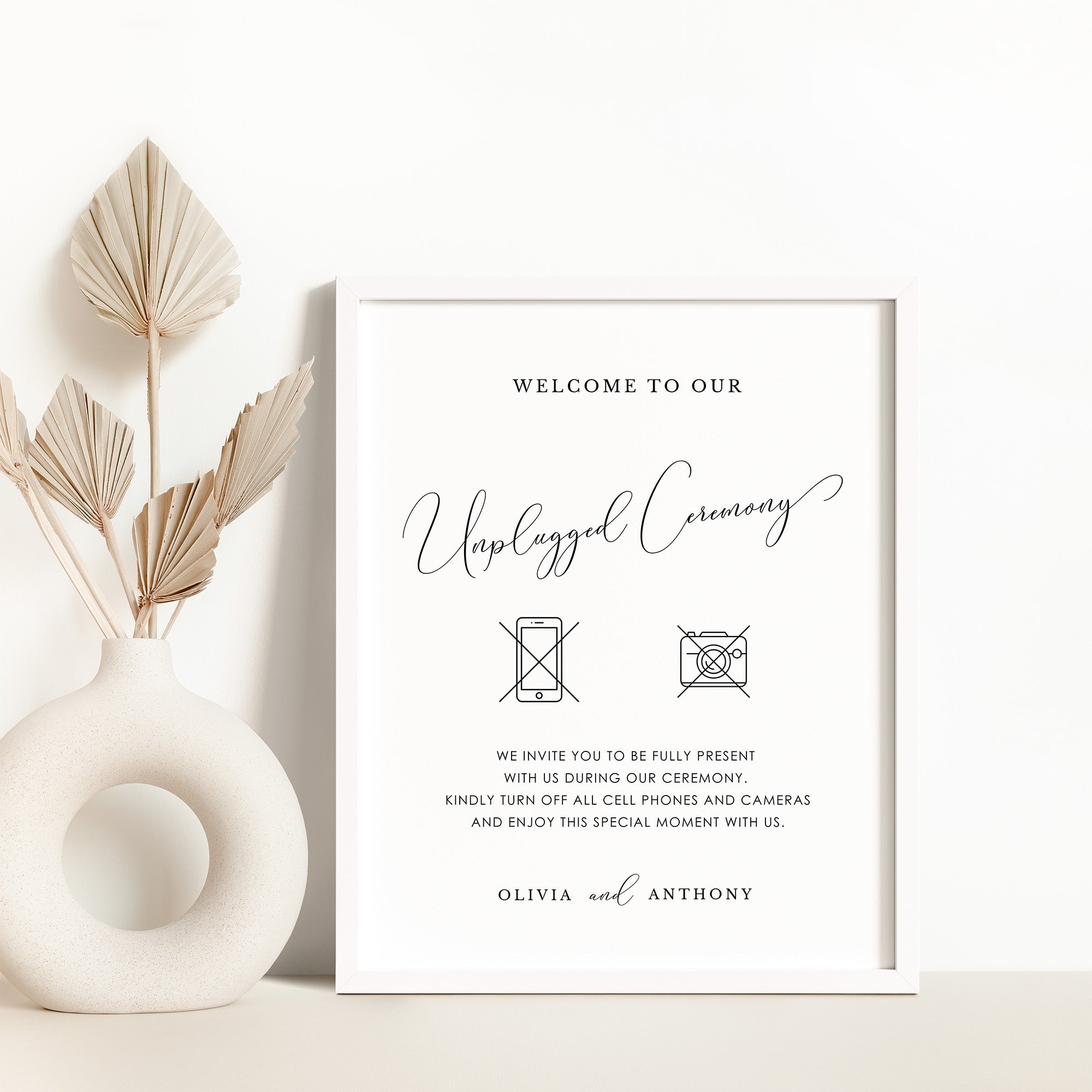 ELLA Printable Unplugged Wedding Sign