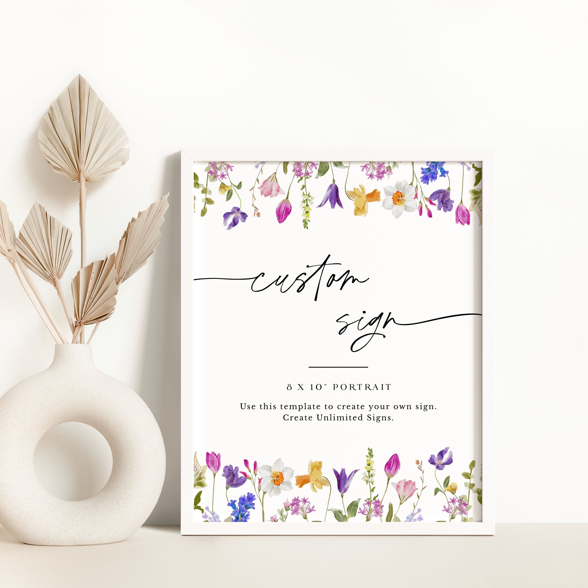 CHLOÉ Floral Small Wedding Sign Template