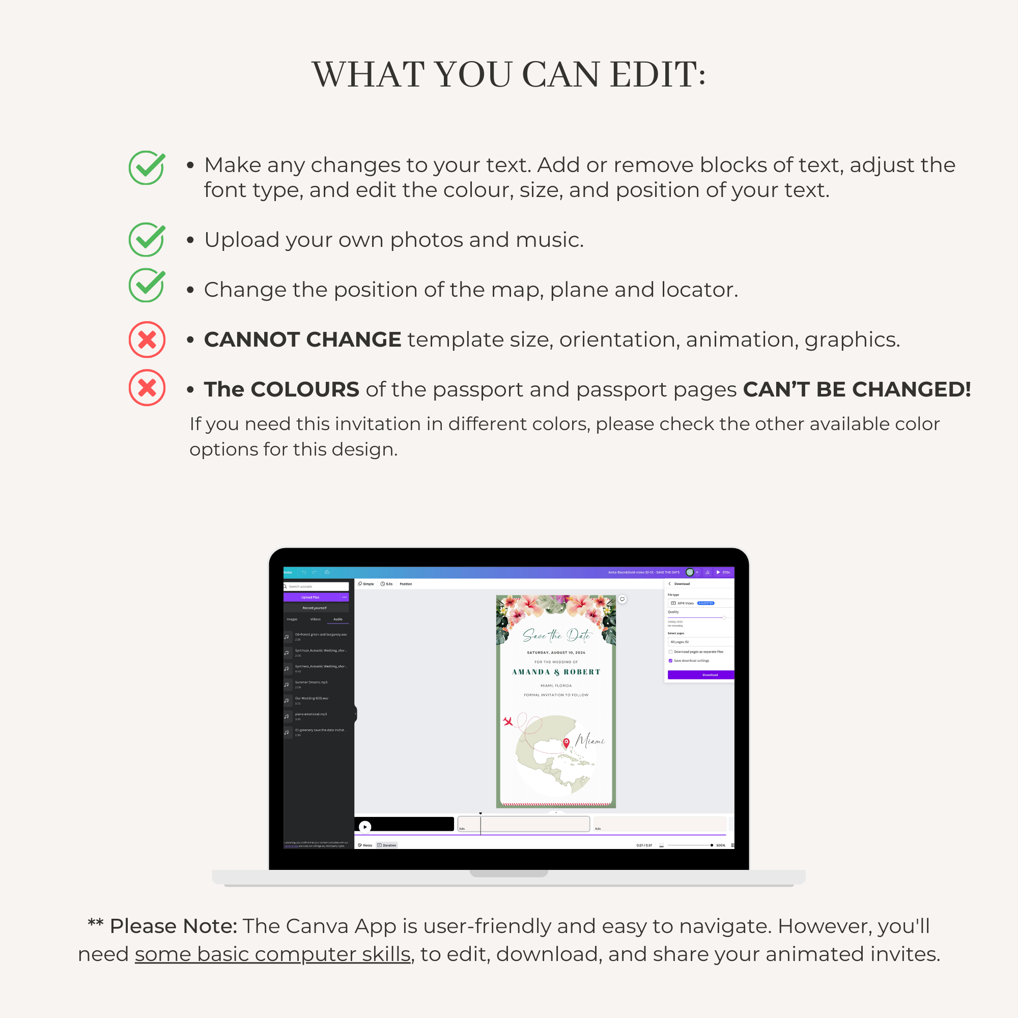 Tropical Passport Save the Date Video Template