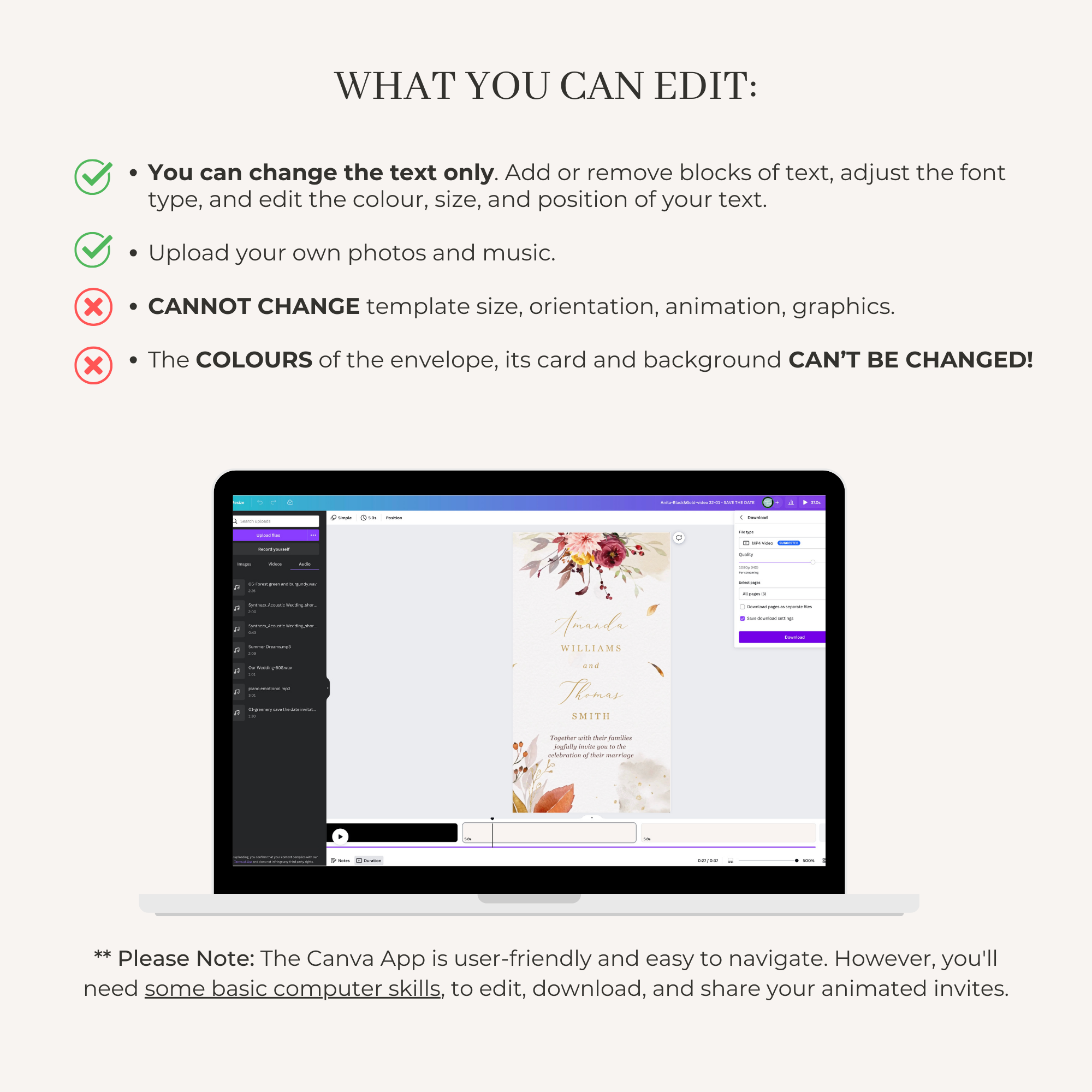 AMBRA Fall Wedding Invitation Video Template