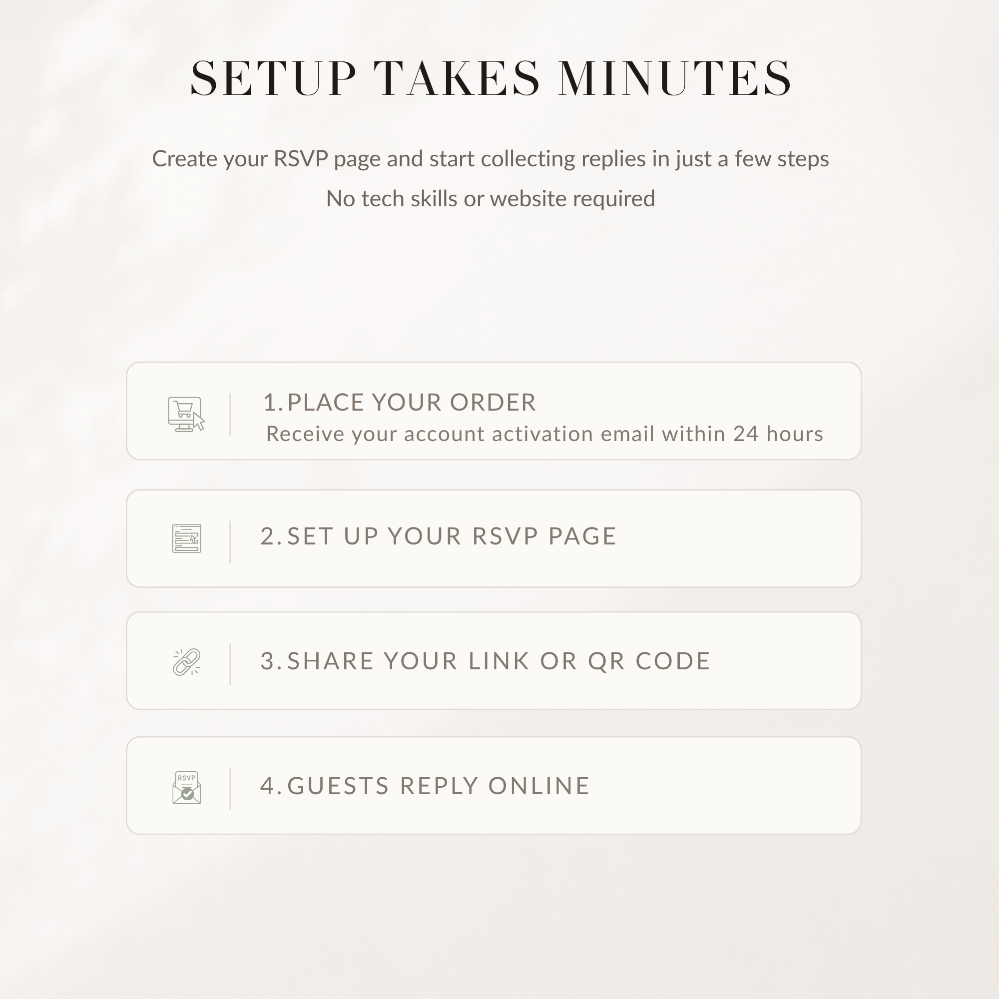 Online Wedding RSVP Page — Collect &amp; Track Guest Replies | Creativite