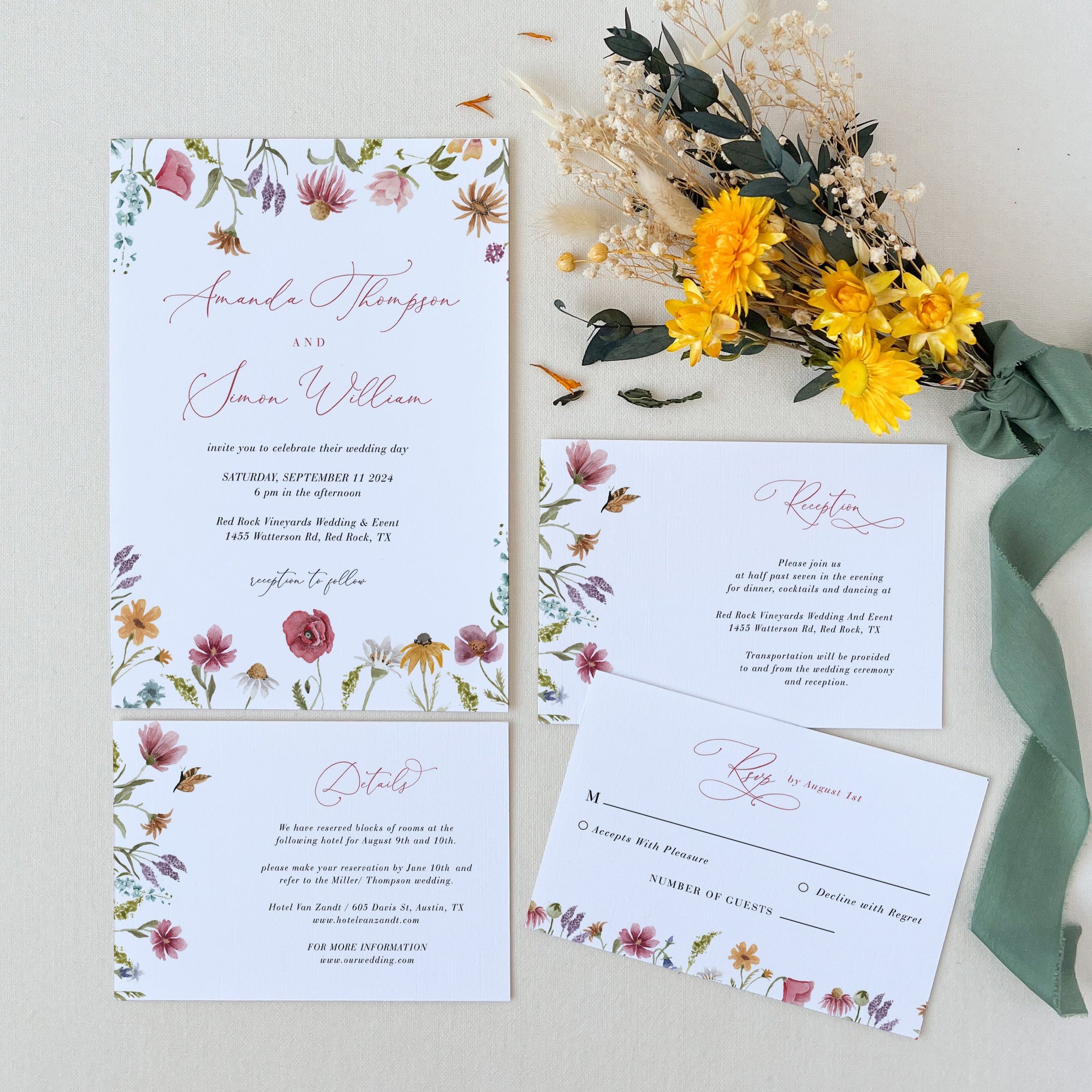 APRIL Wedding Stationery Templates Bundle