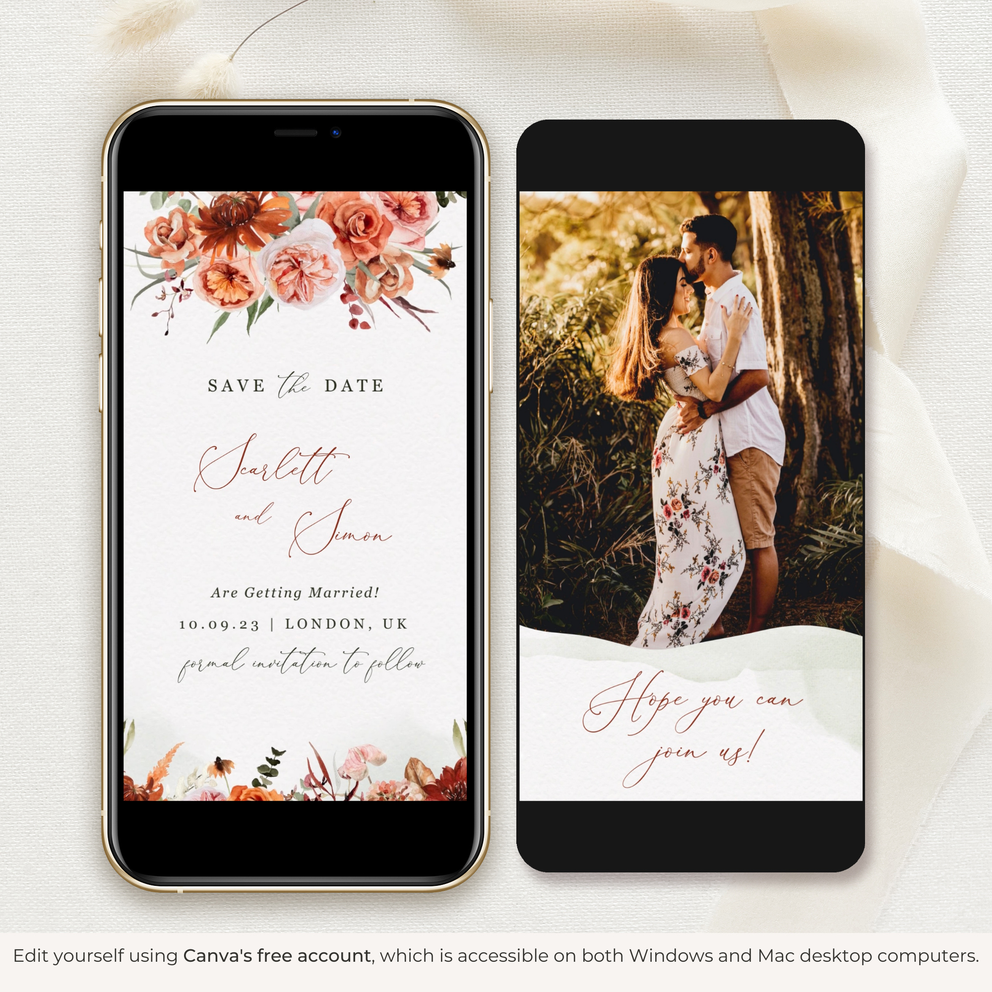SCARLETT Boho Save the Date Video Template