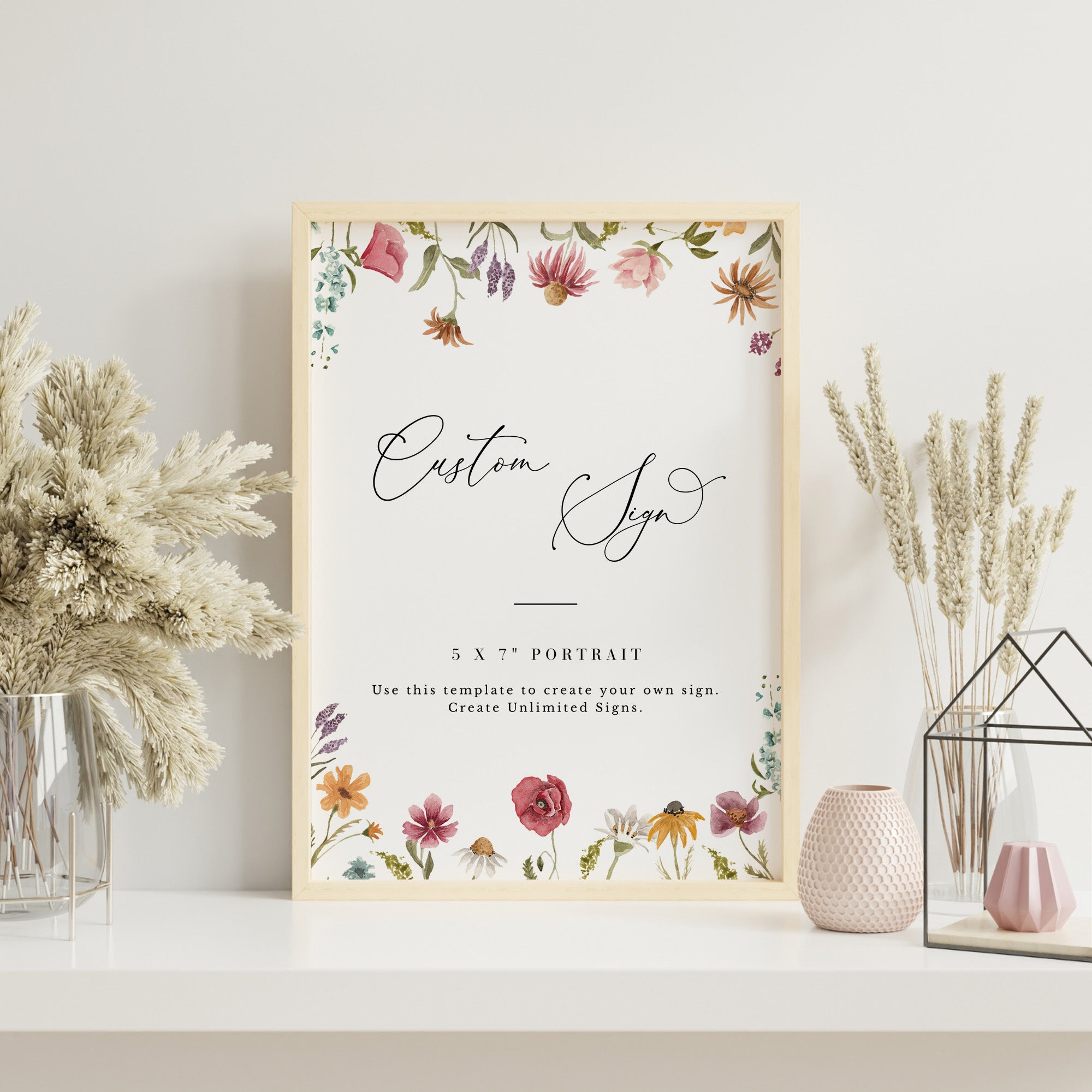 APRIL Small Wedding Sign Template