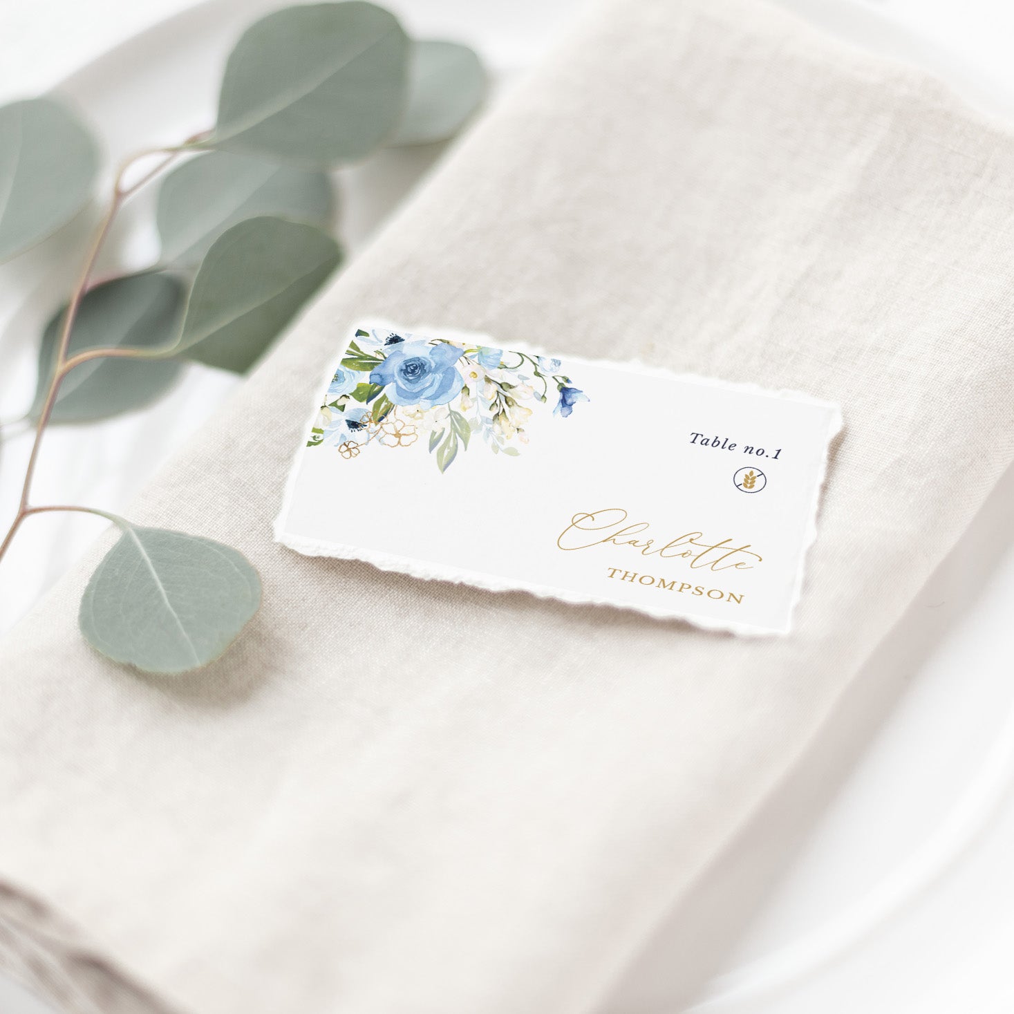 AZZURRA Place Cards Template