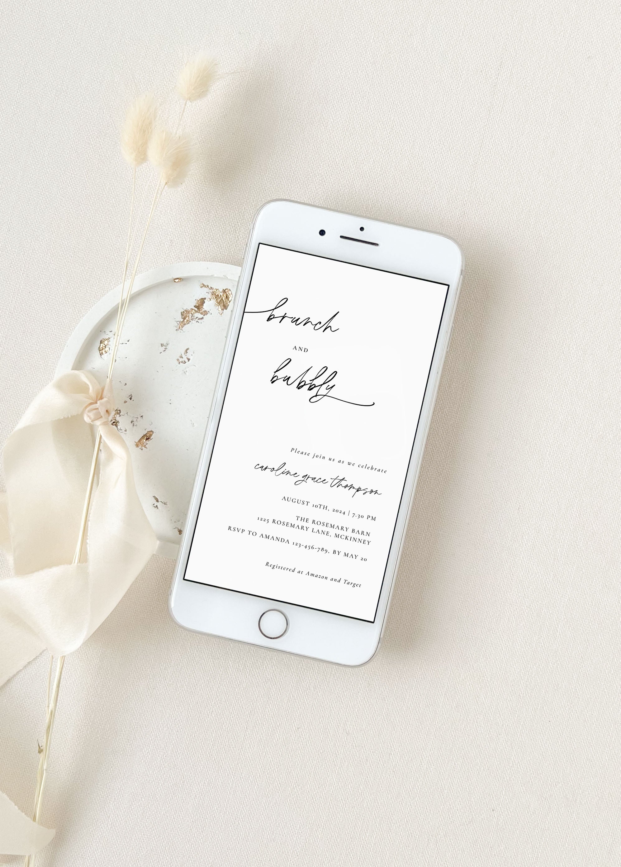 Bridal Shower Brunch and Bubbly Card