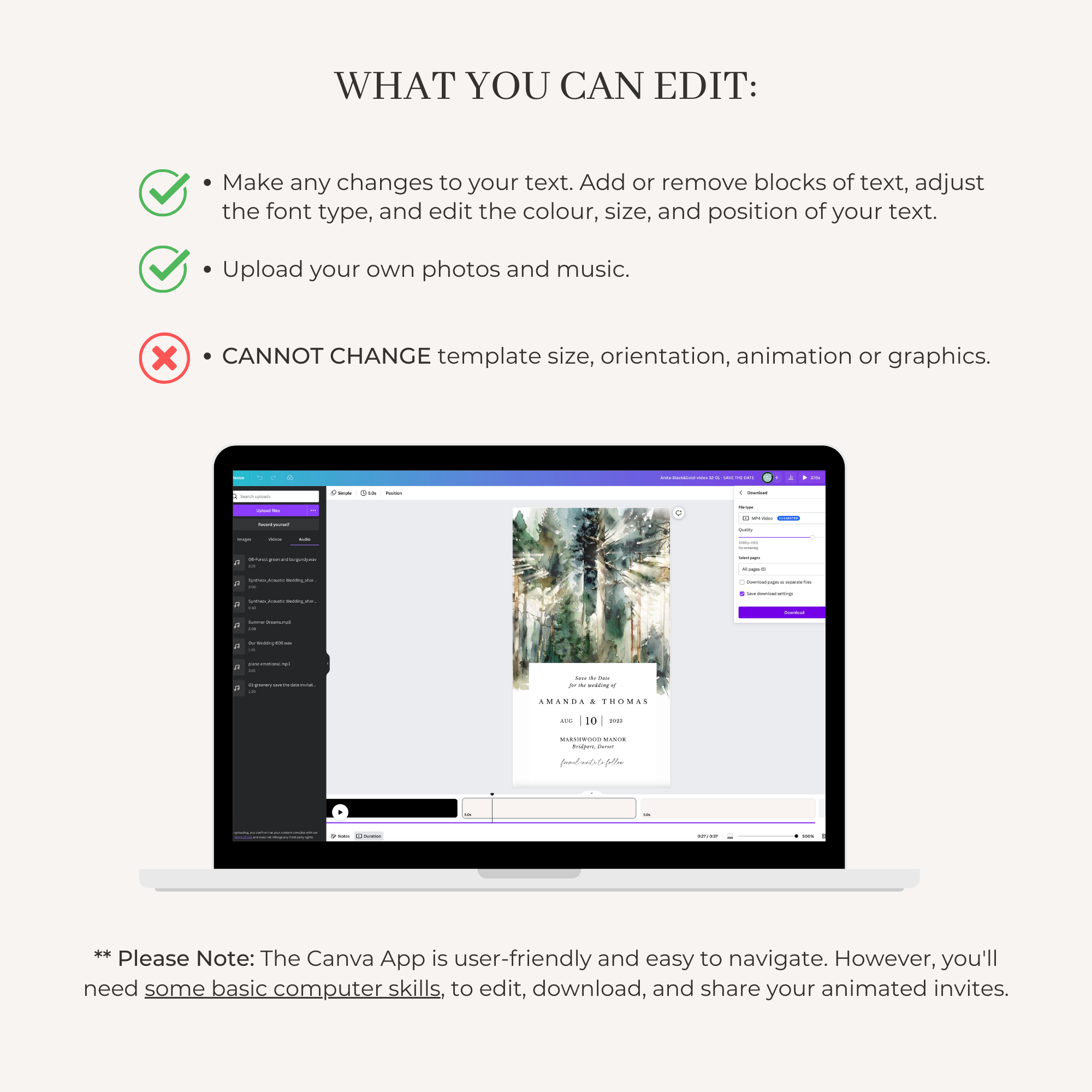 GAIA Enchanted Forest Save the Date Video Template