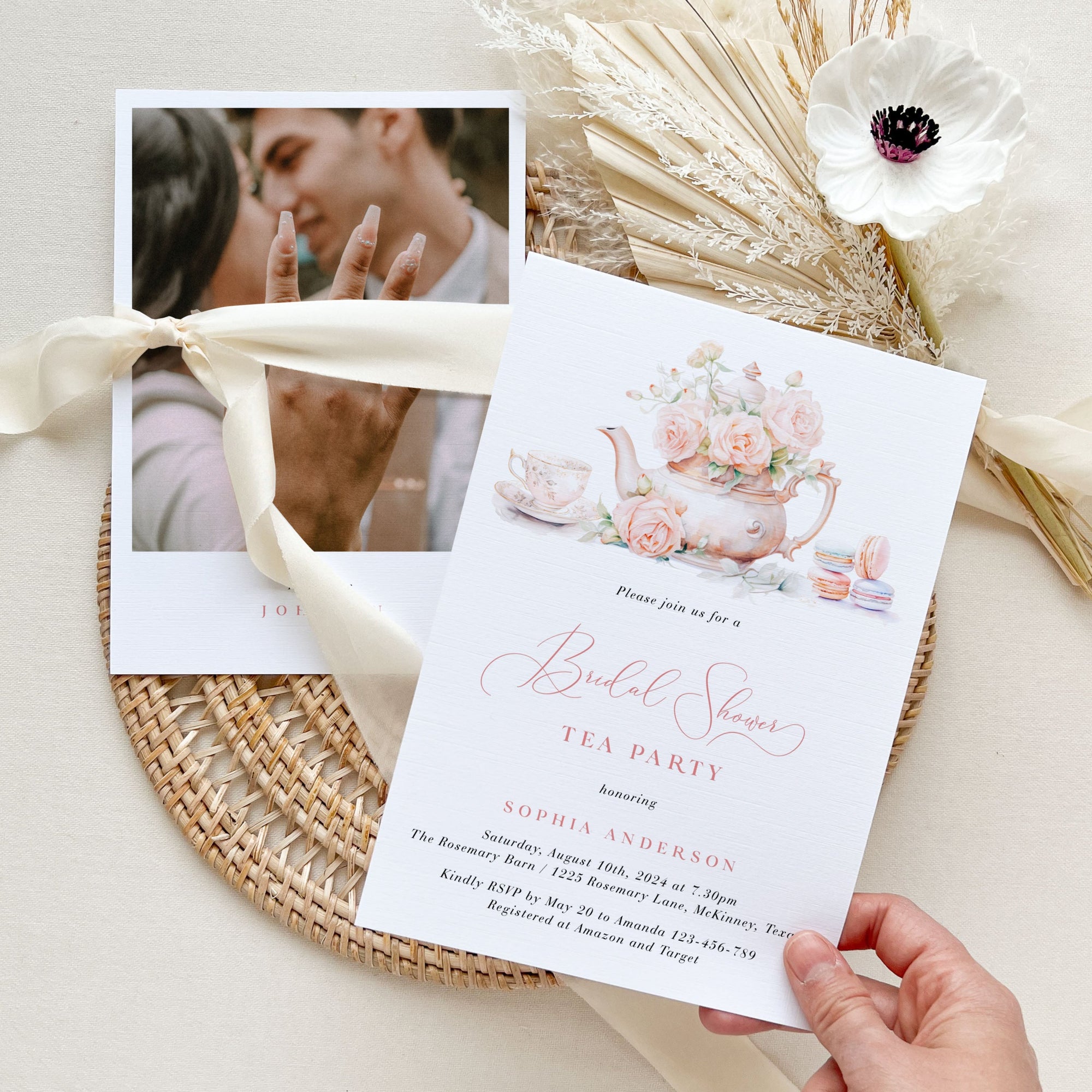 Tea Party Bridal Shower Invitation Template