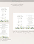 FLORA Rustic Wedding Fan Program Template