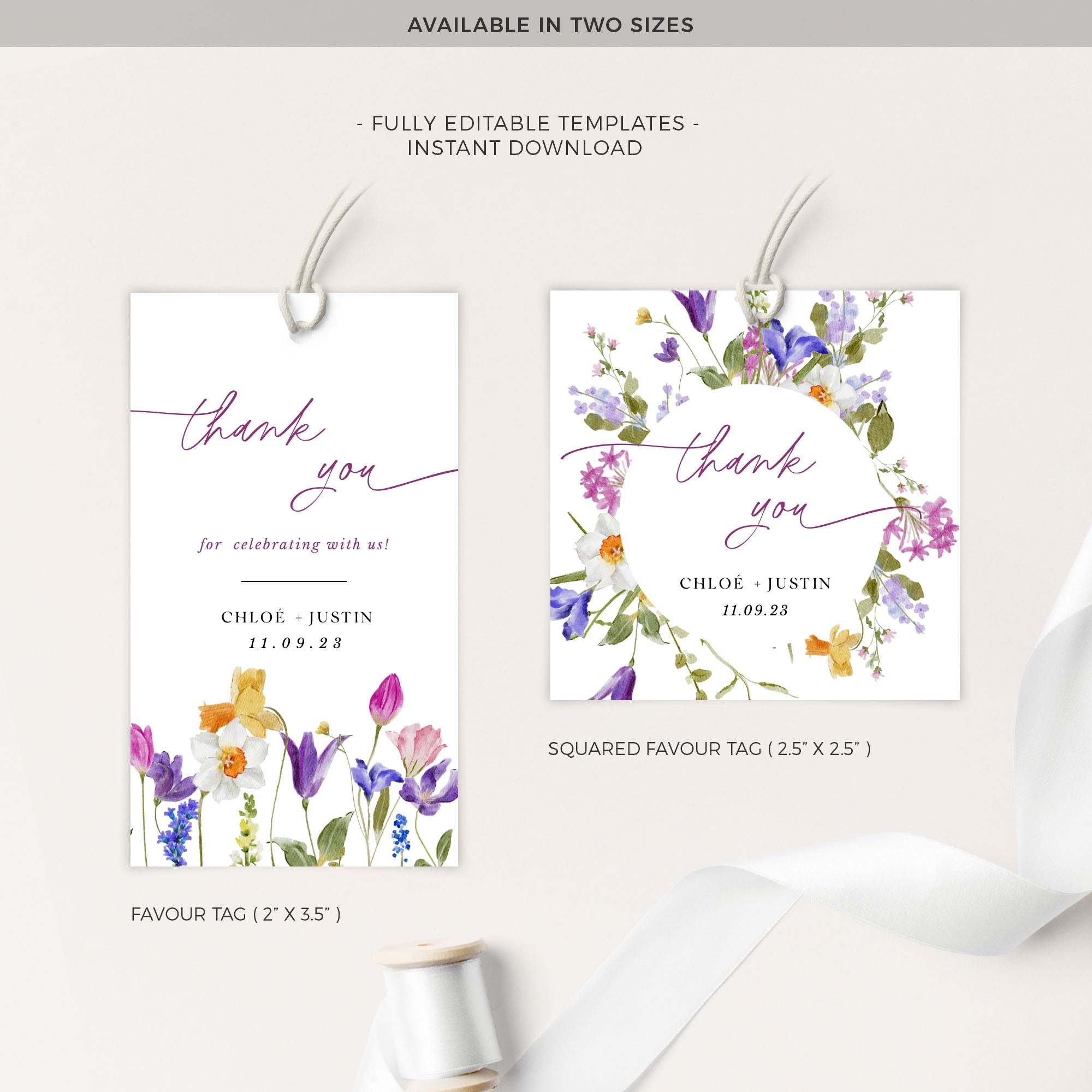 CHLOÉ Printable Thank You Tags Theme