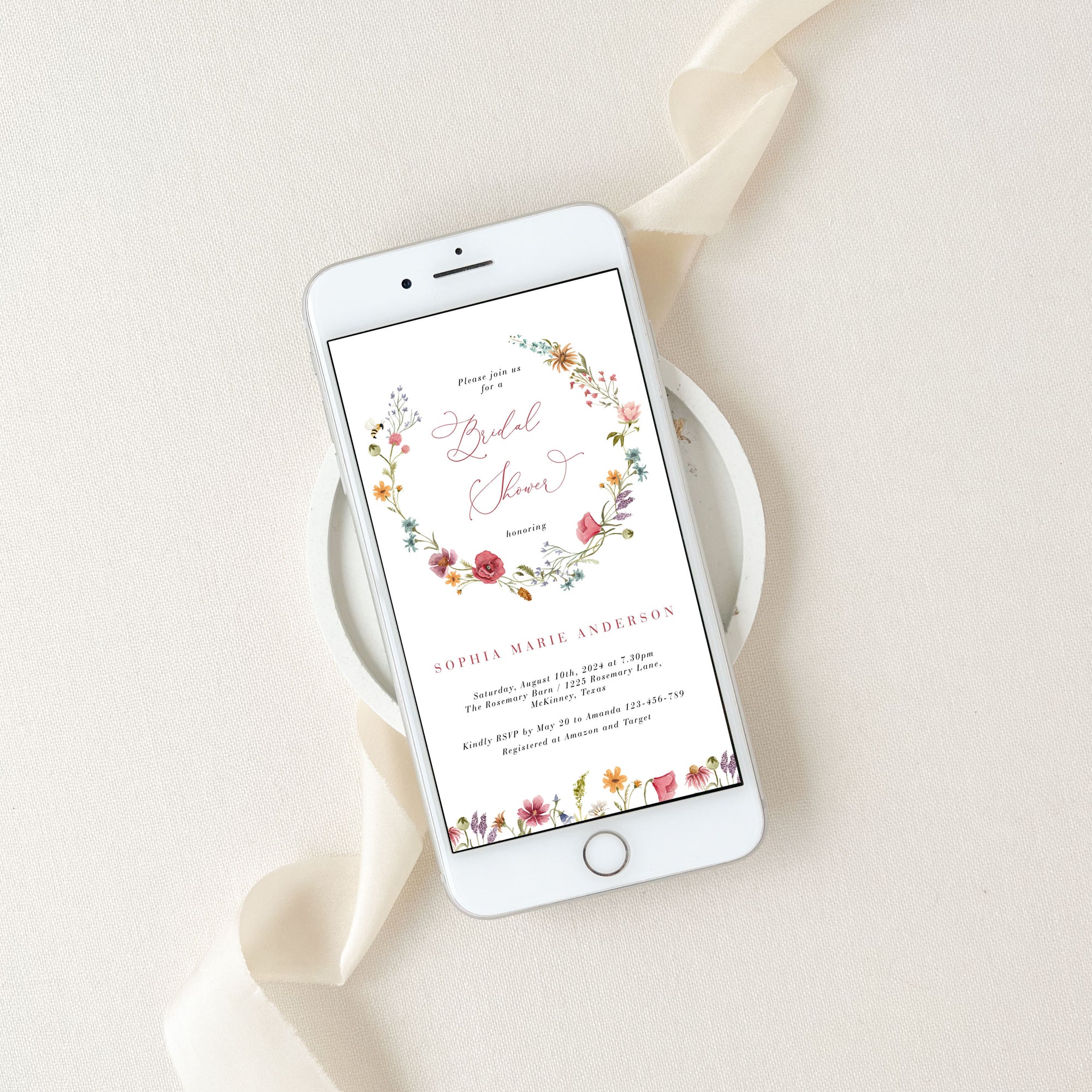 APRIL Bridal Shower Wedding Invitations Evite