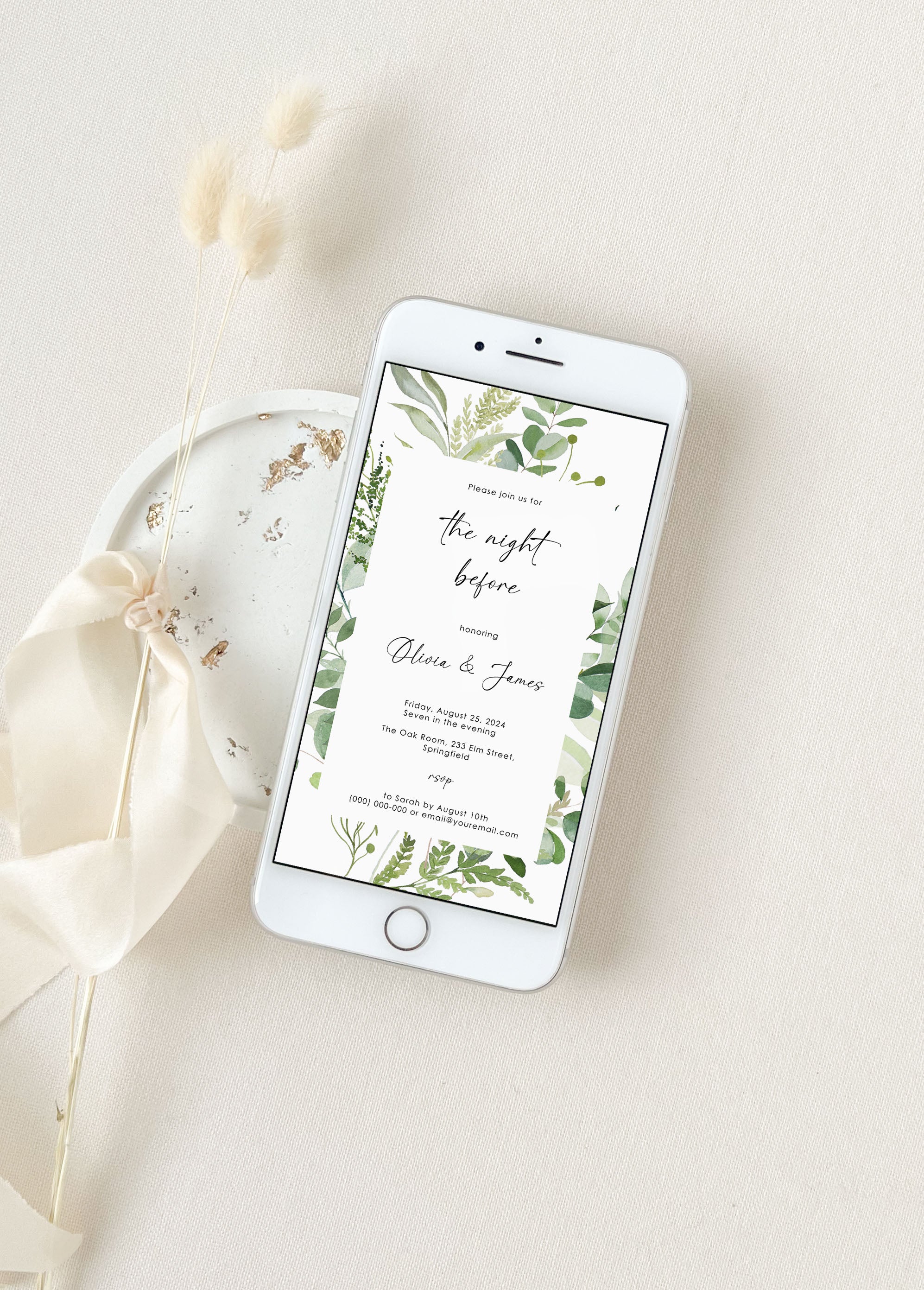 Rustic Rehearsal Dinner Digital Invitation