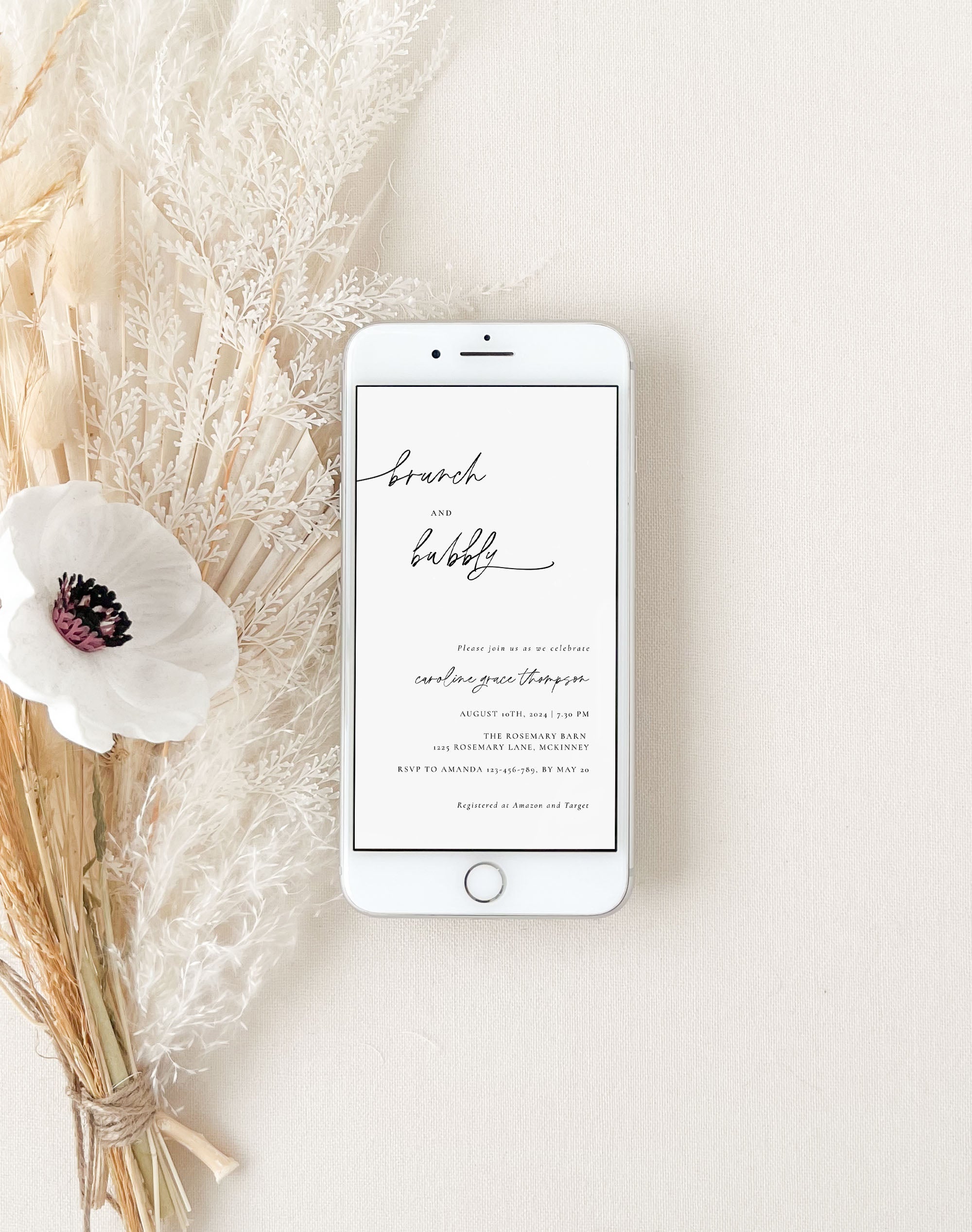 Bridal Shower Brunch and Bubbly Card
