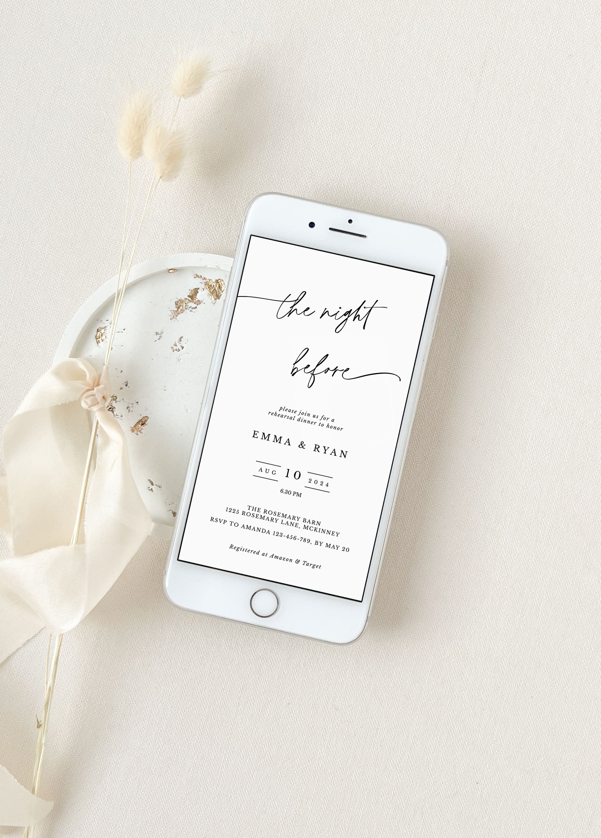 LAURA Rehearsal Dinner Digital Invitation