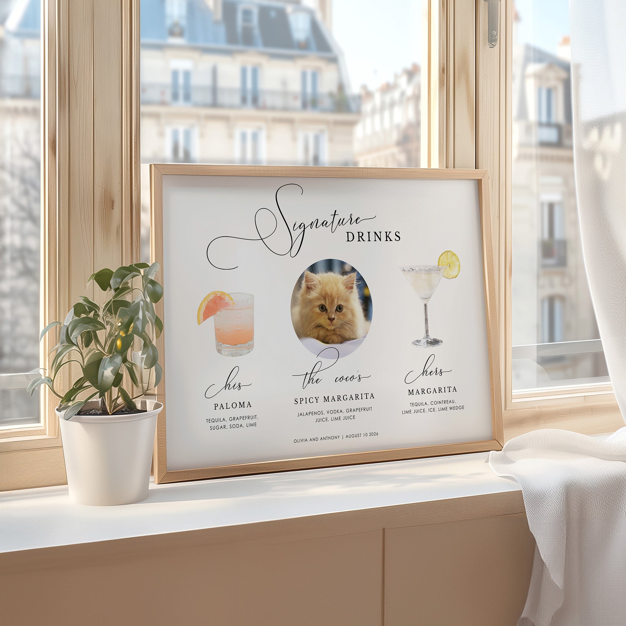 ELLA Pet Signature Drink Sign Template