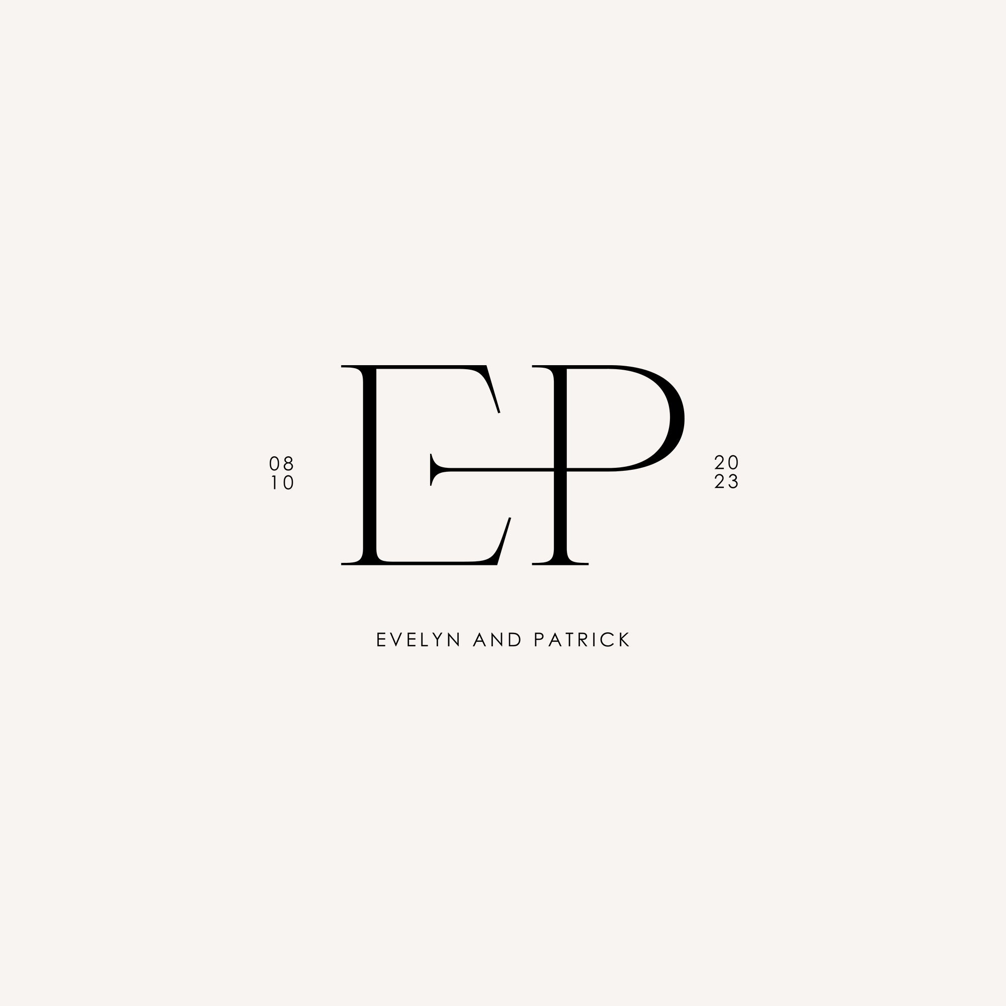 EVELYN Wedding Initial Logo