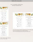 MARISOL Wedding Program Fan Template