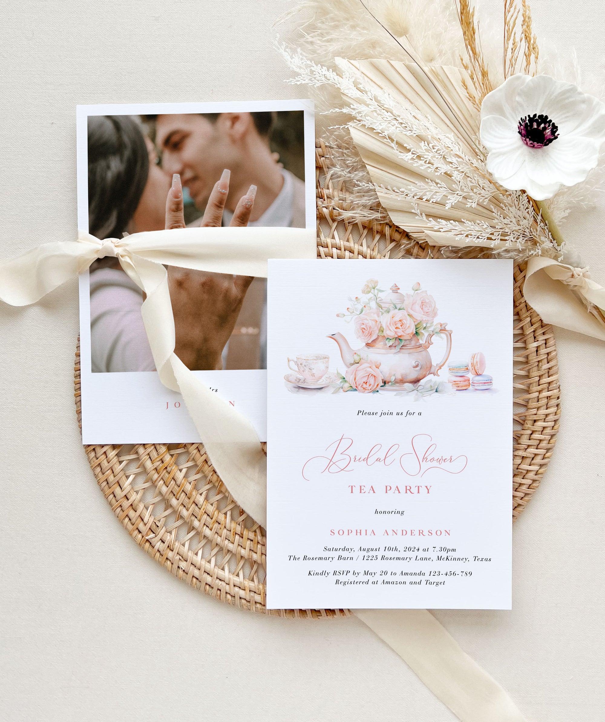 Tea Party Bridal Shower Invitation Template