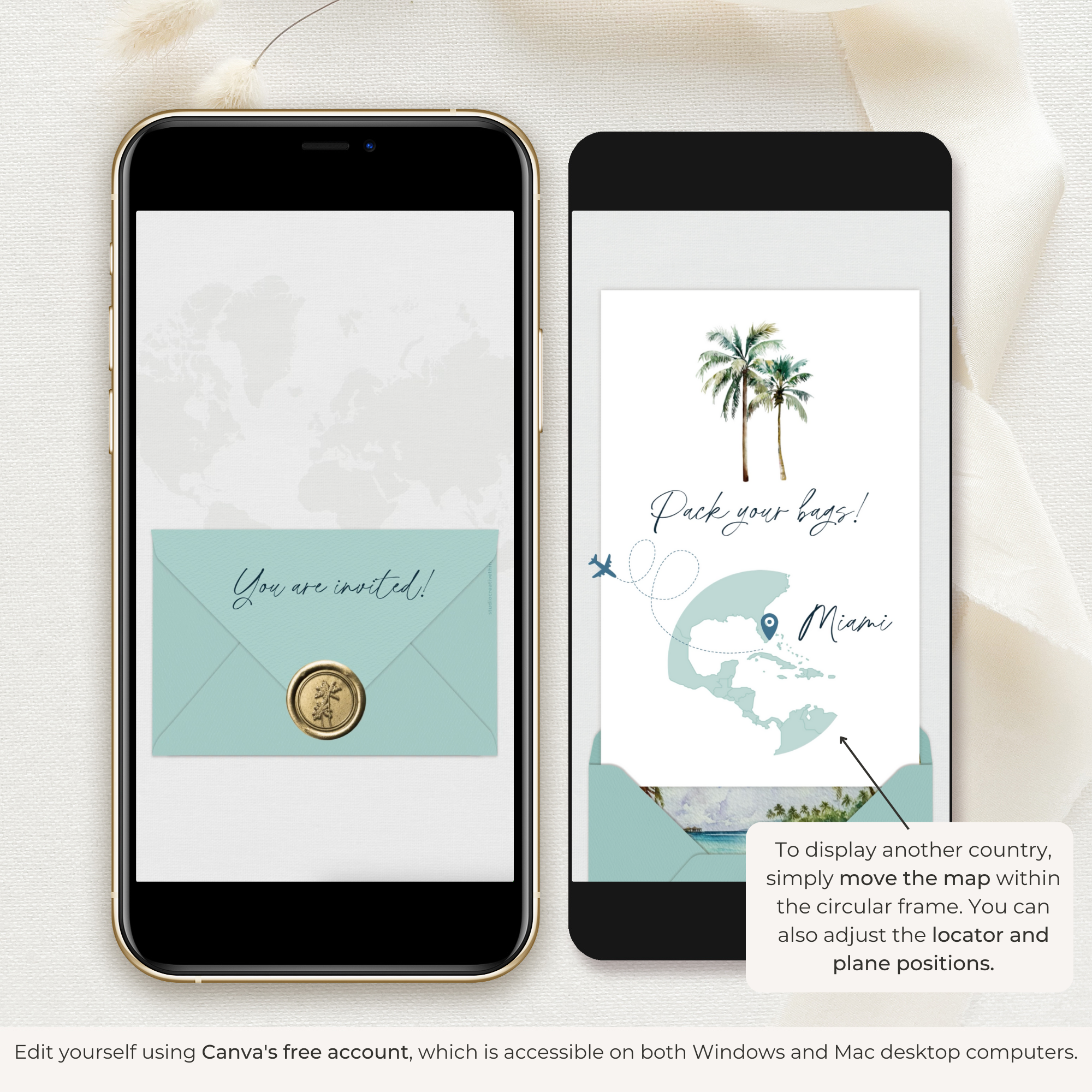 ISLA Boarding Pass Save the Date Video Template