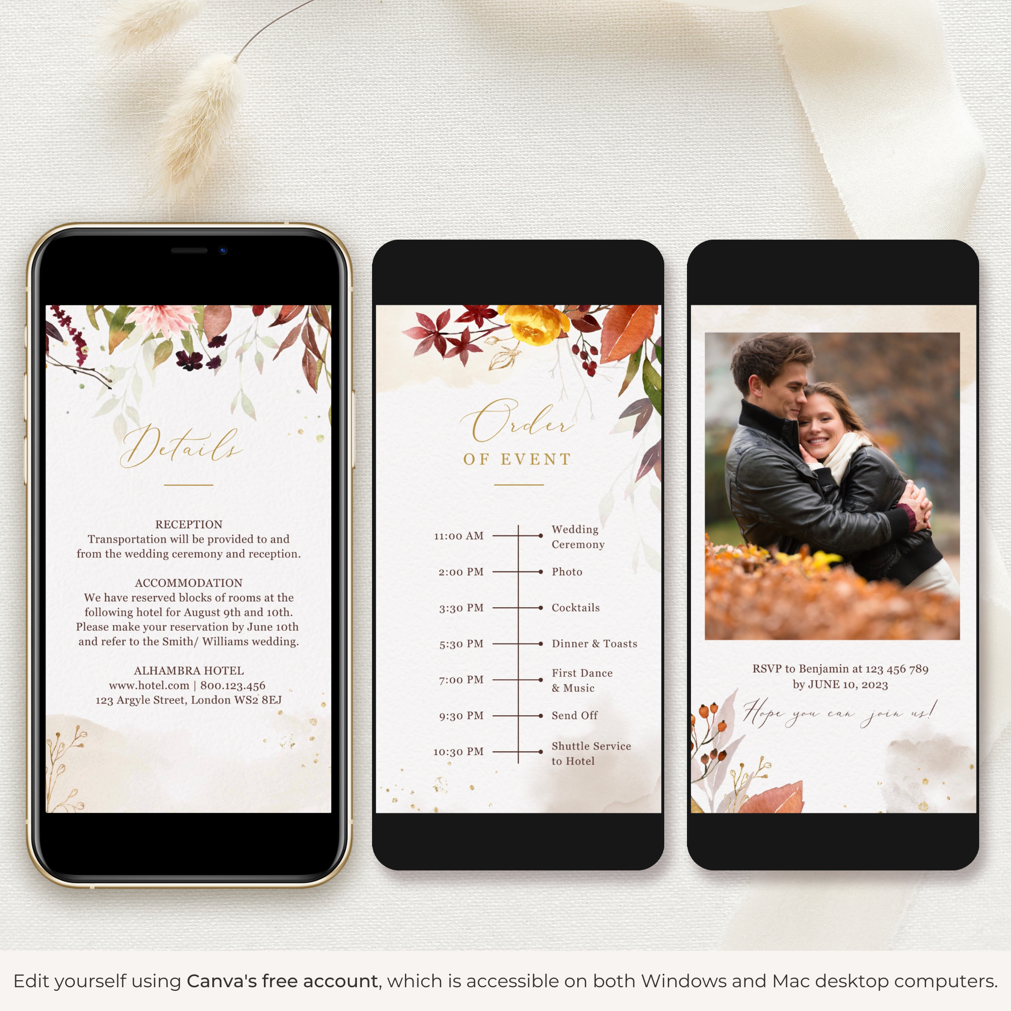 AMBRA Fall Wedding Invitation Video Template