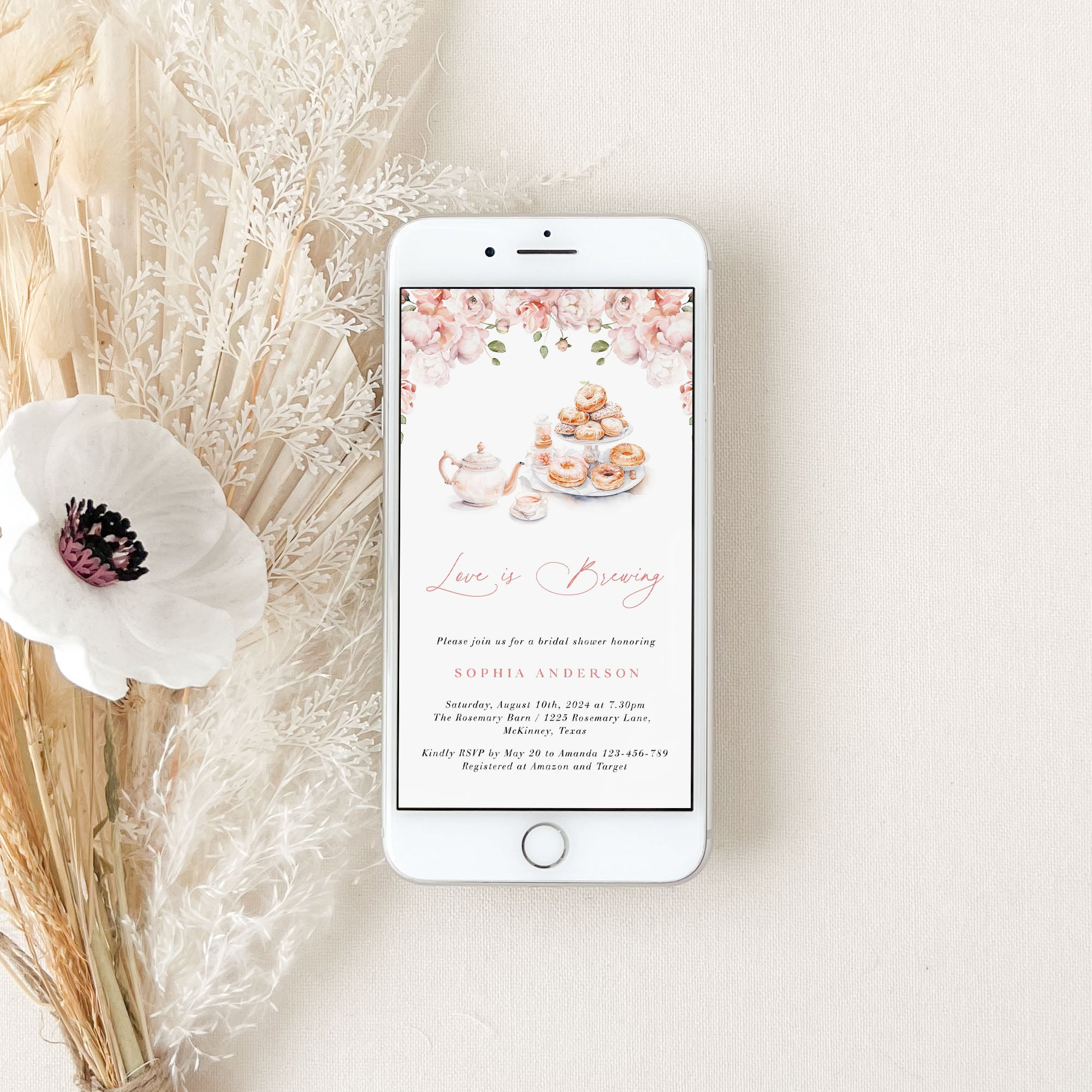 Bridal Tea Party Digital Invitation
