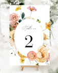 JUNE Wedding Table Numbers Printable