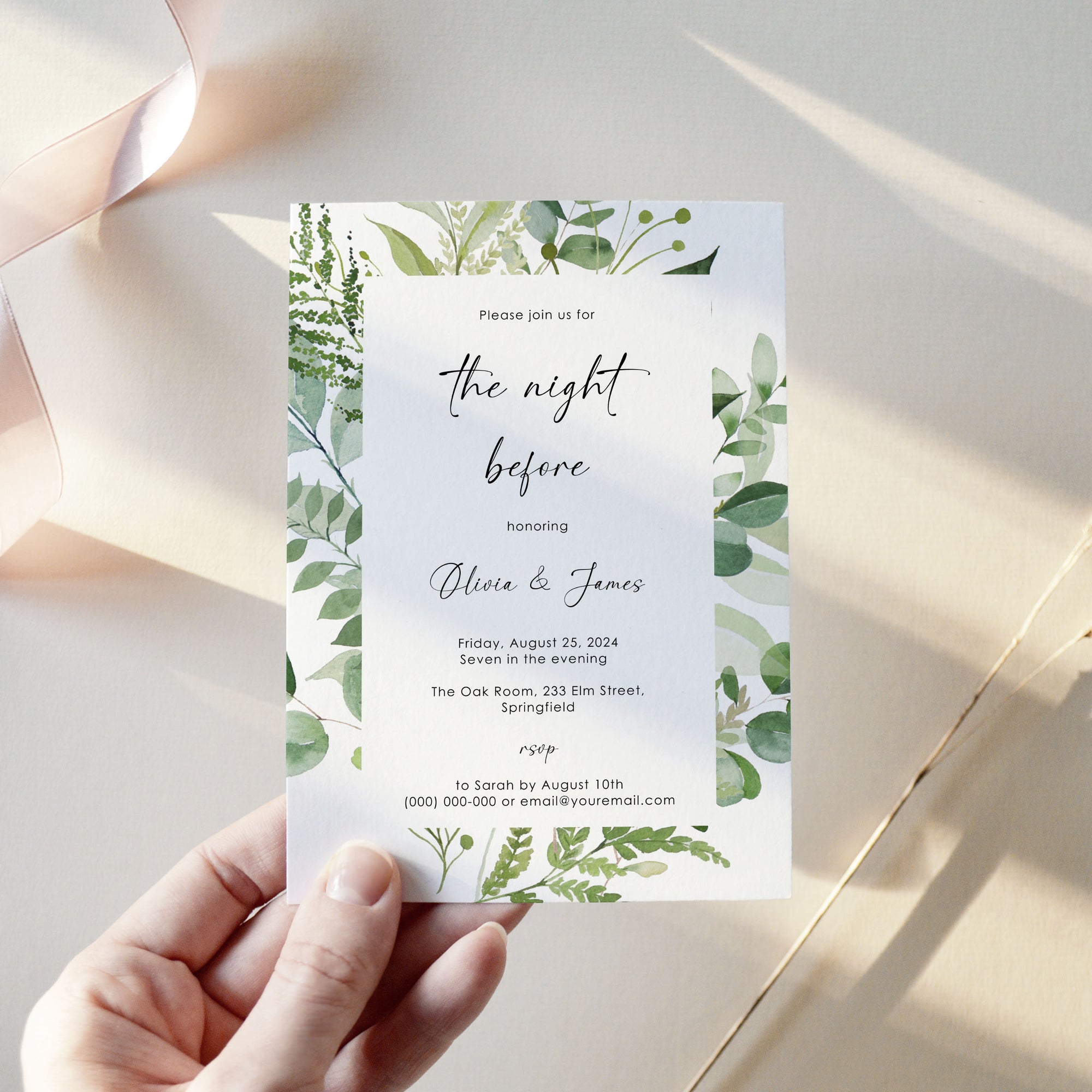 Rustic Rehearsal Dinner Invitation Printable